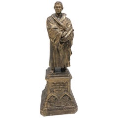 Martin Luther Protestant Reformation Statue 1930s Vintage, German