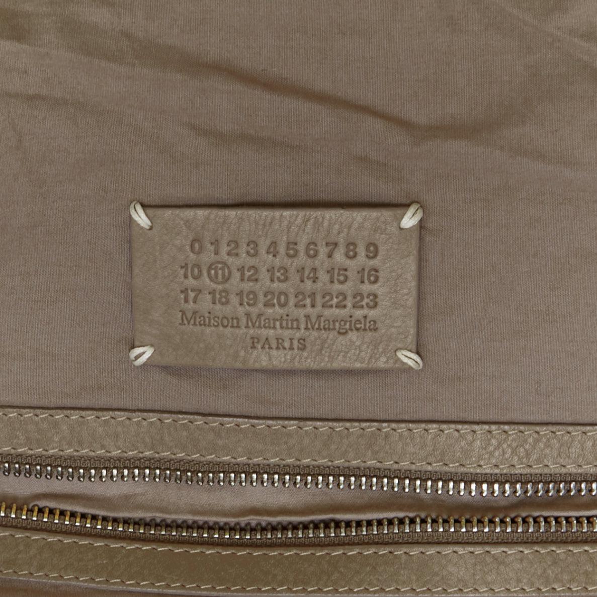 MARTIN MAISON MARGIELA Line 11 beige micro stud leather tote bag 5