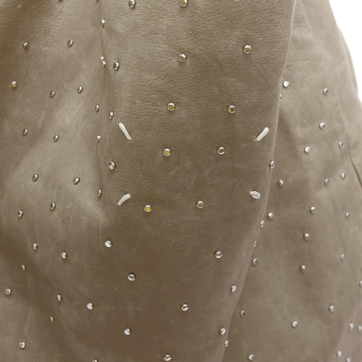 MARTIN MAISON MARGIELA Line 11 beige micro stud leather tote bag 3