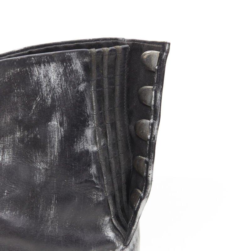 MARTIN MARGIELA 1990's Vintage black silver handpainted tabi boot EU39 For Sale 6