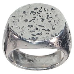 MARTIN MARGIELA - 2003 - Line 4 - Silver Signet Ring - Size 50