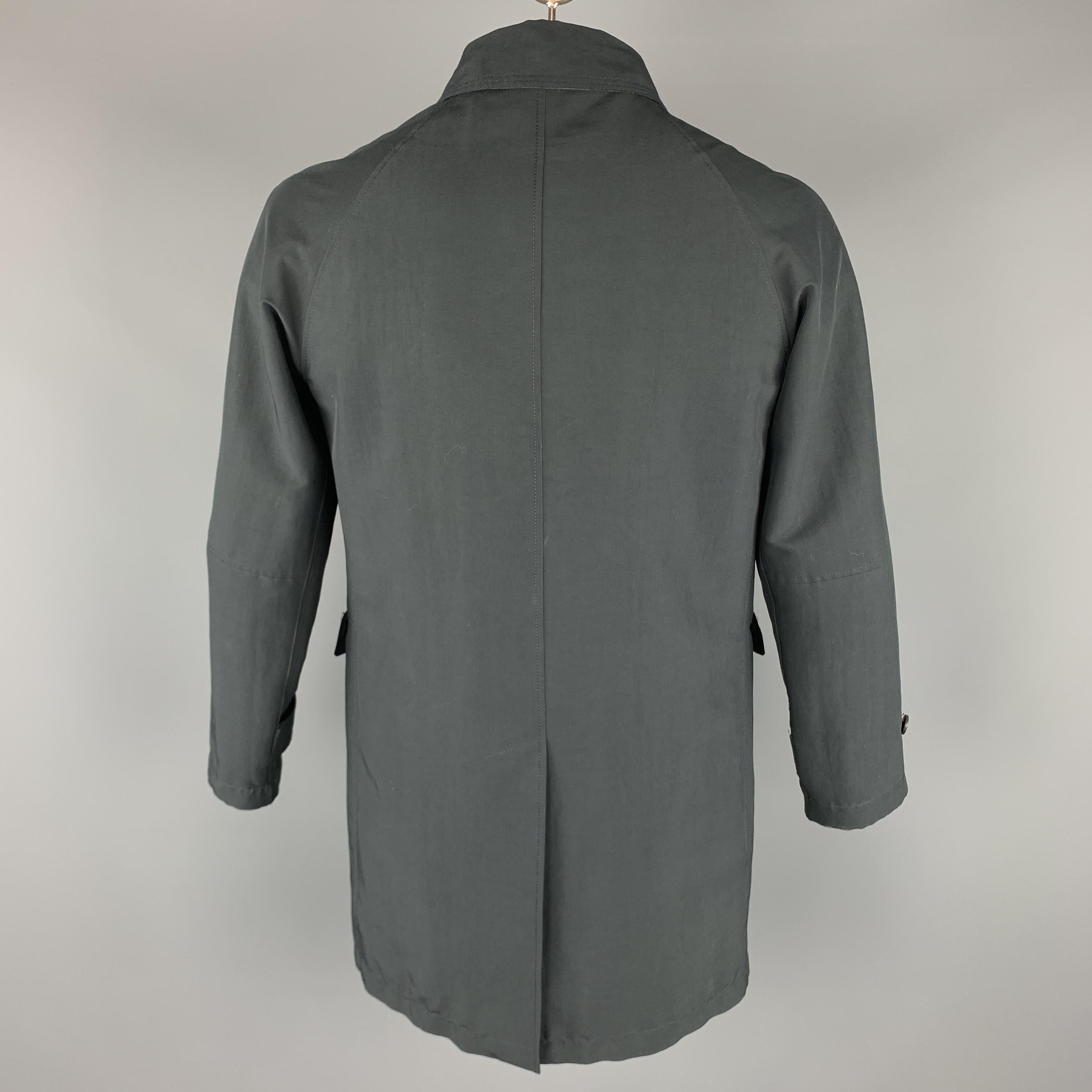 Men's MARTIN MARGIELA 38 Black Polyester Raglan Long Coat 