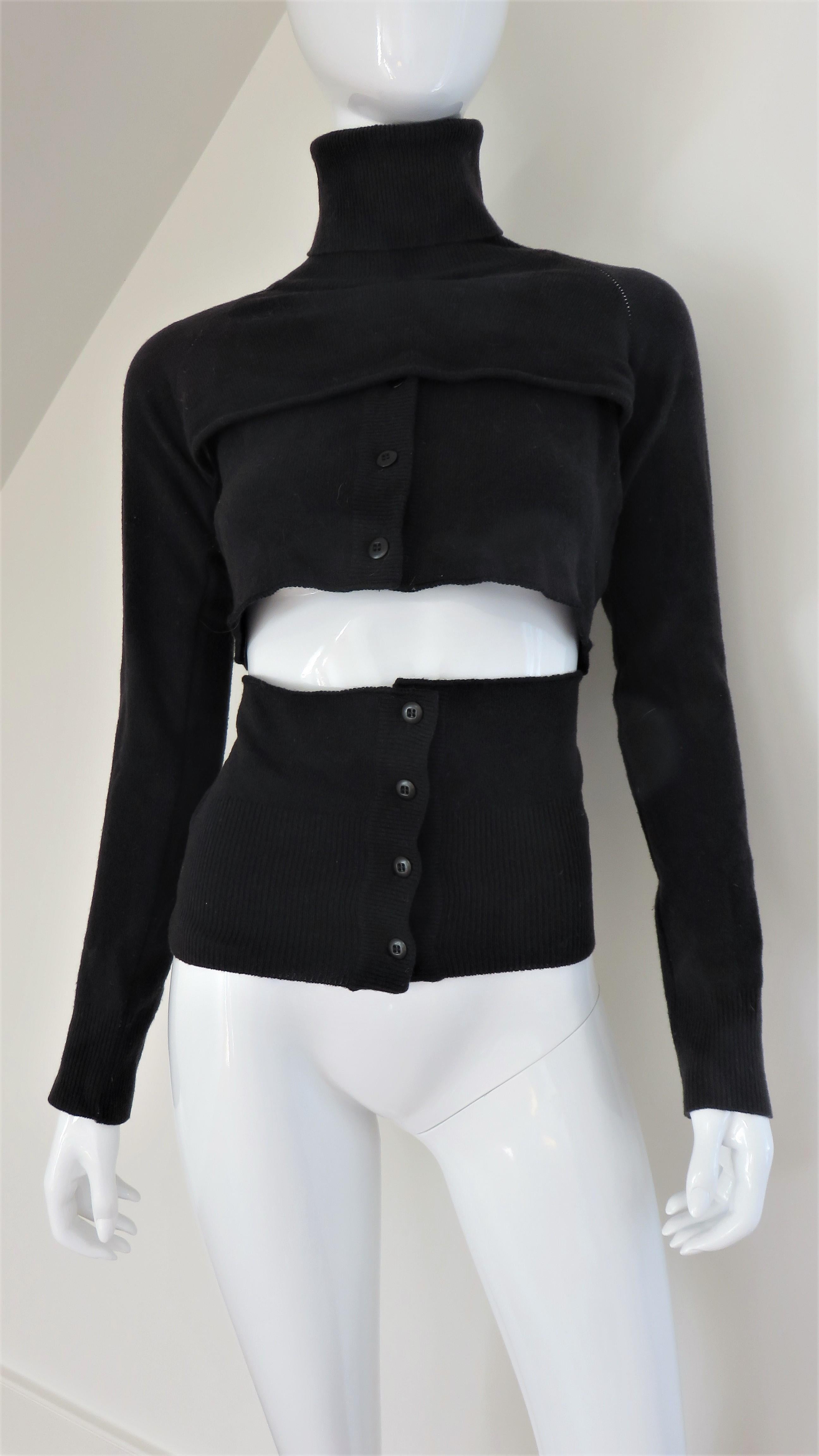 Martin Margiela 4 Piece Sweater Cardigan Crop Top In Good Condition In Water Mill, NY