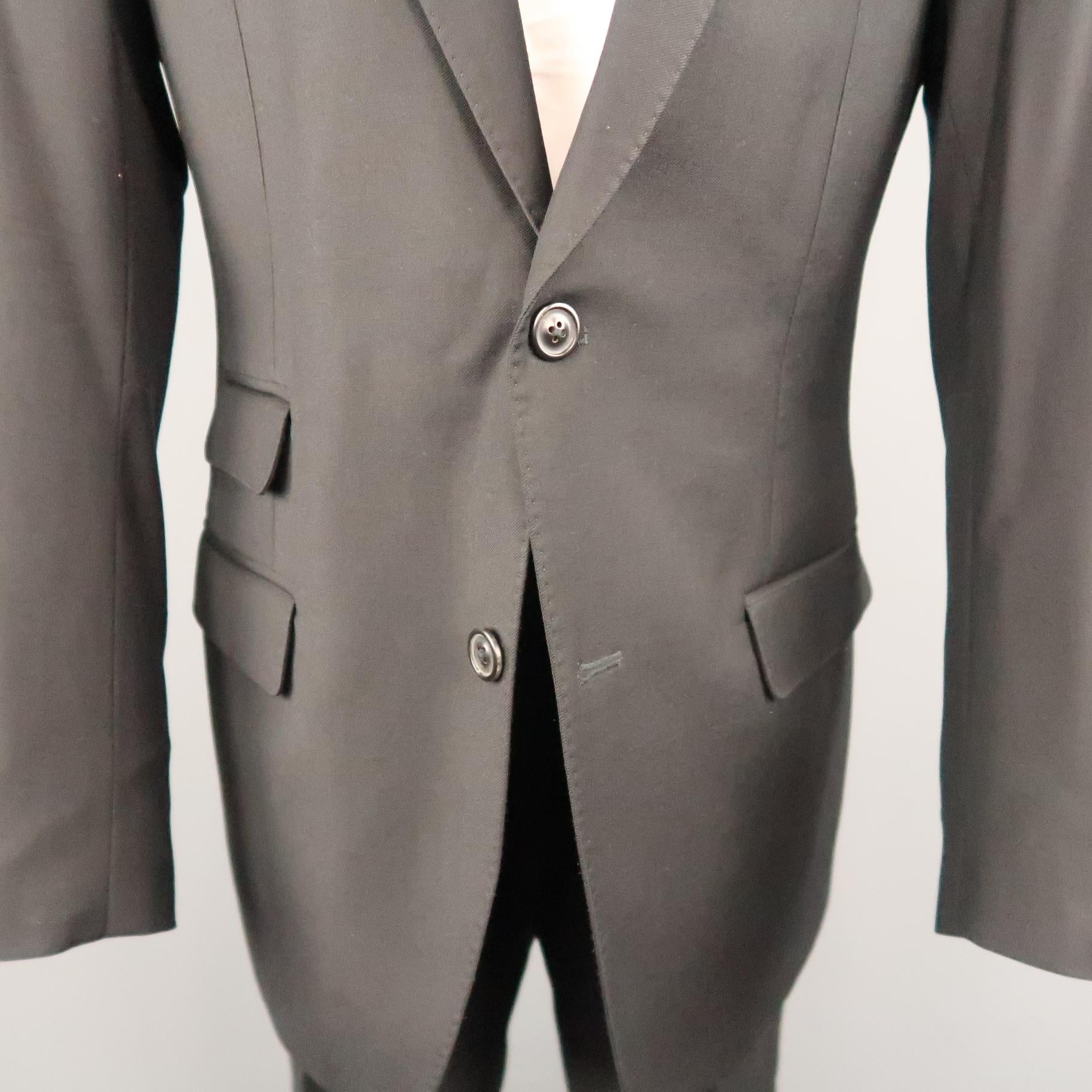 Men's MARTIN MARGIELA 40 Black Lana Wool Notch Lapel REPLICA 80s Suit