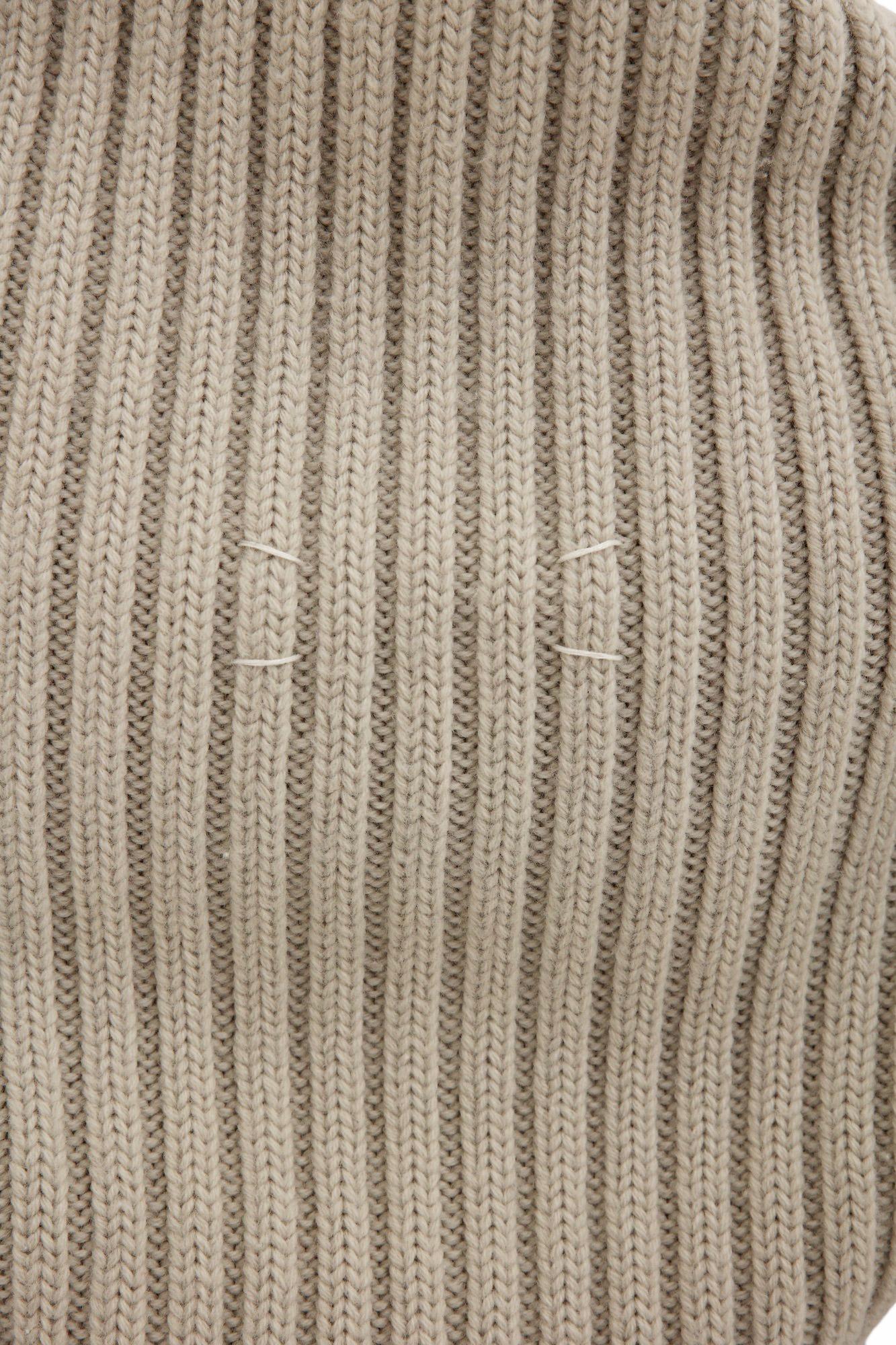 Martin Margiela A/W 1998 Cotton Grey Zipped Giant Turtleneck Sweater en vente 2