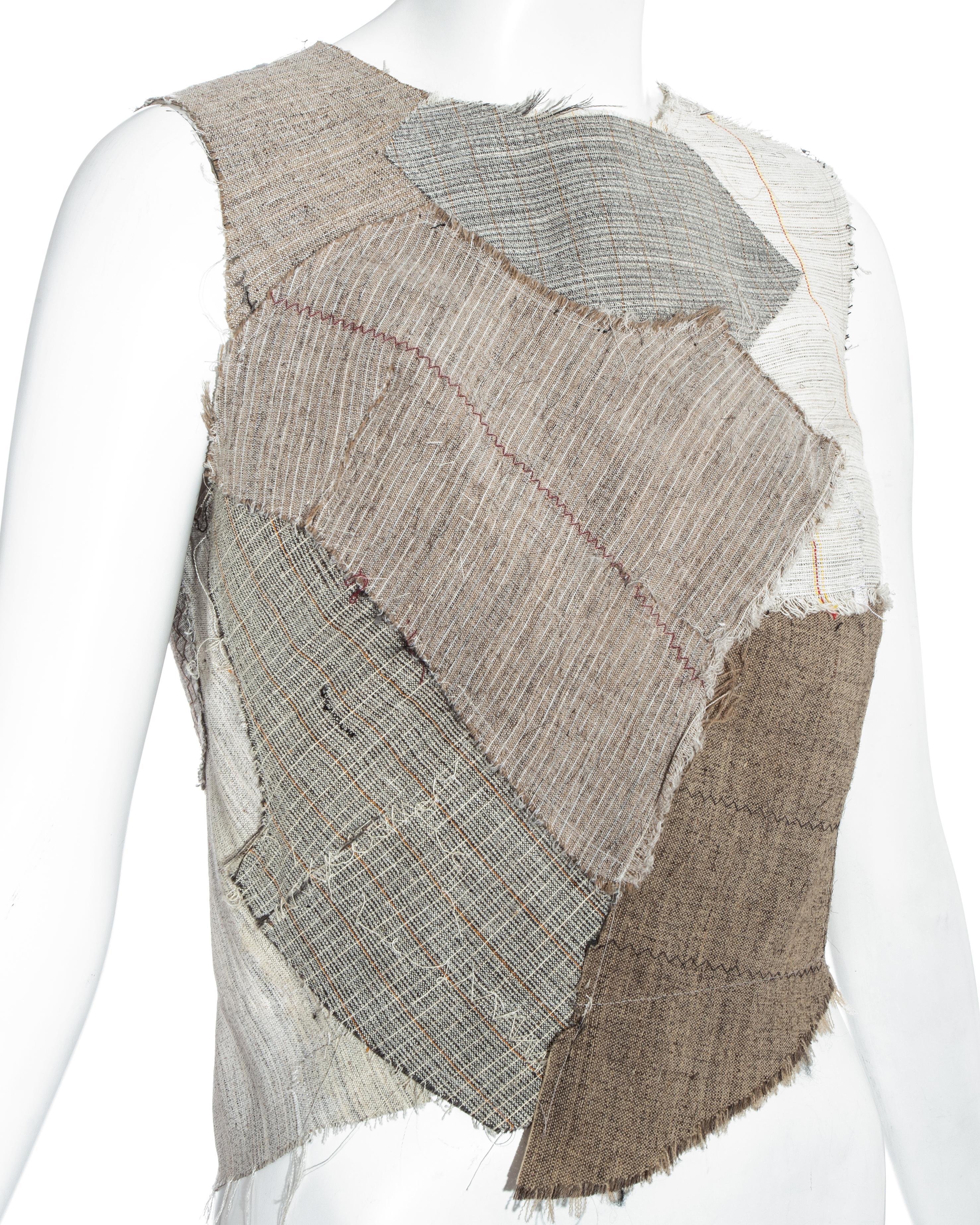 Gray Martin Margiela artisanal corset top made with tailoring canvases, fw 2003 For Sale