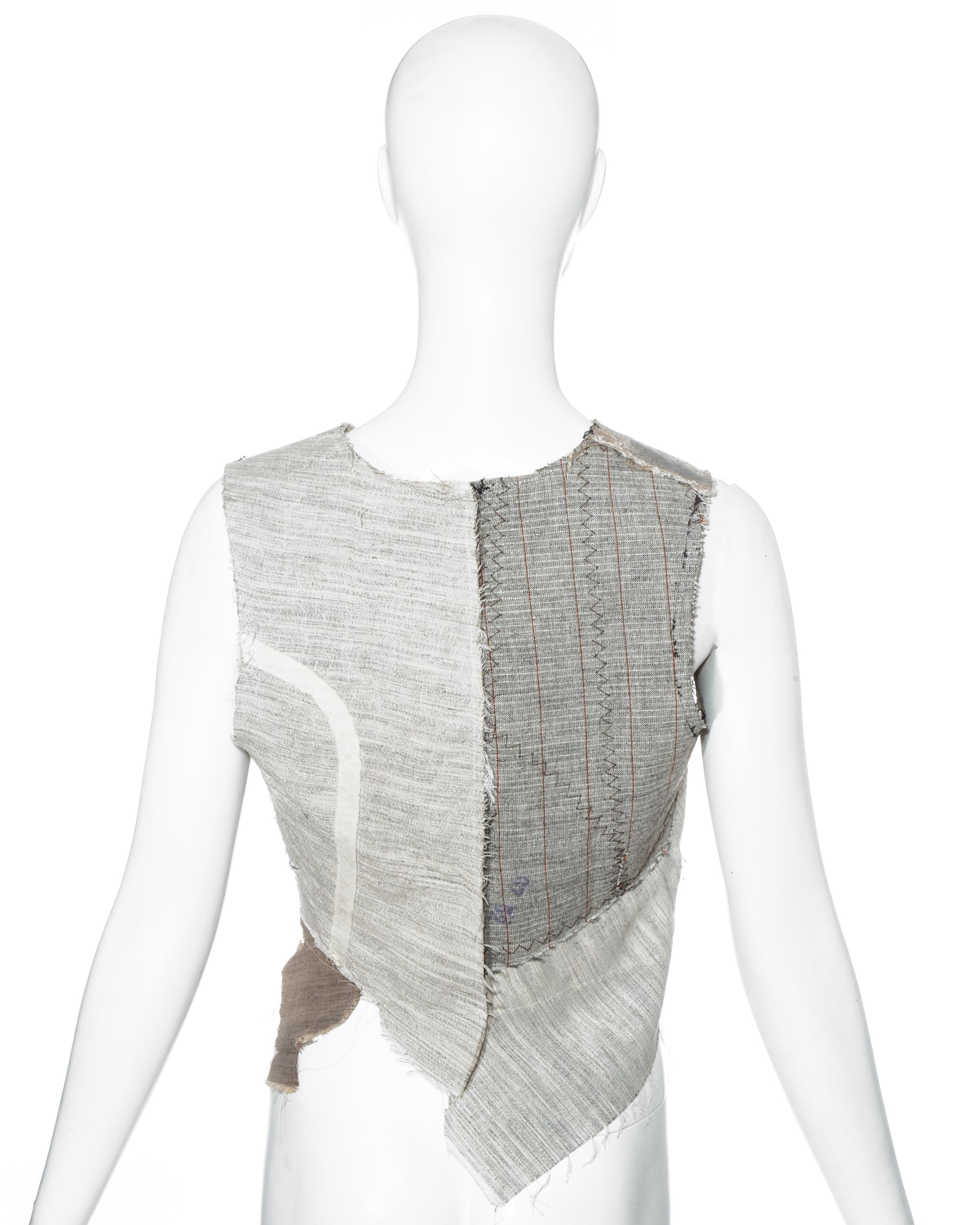 Women's Martin Margiela artisanal corset top made with tailoring canvases, fw 2003 For Sale