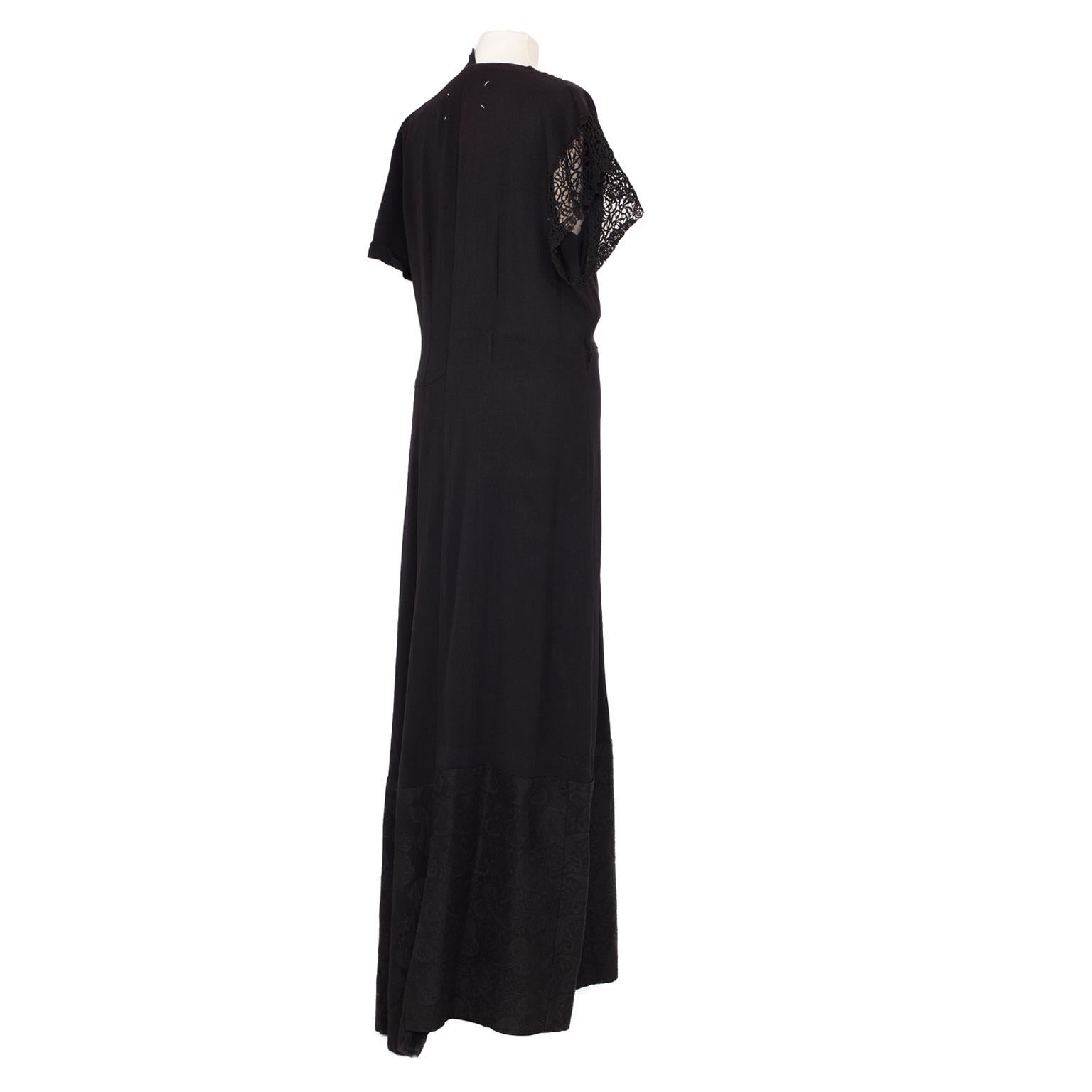 Women's Martin Margiela Artisanal Deconstructed Black Dress, 1993 / SS 1994