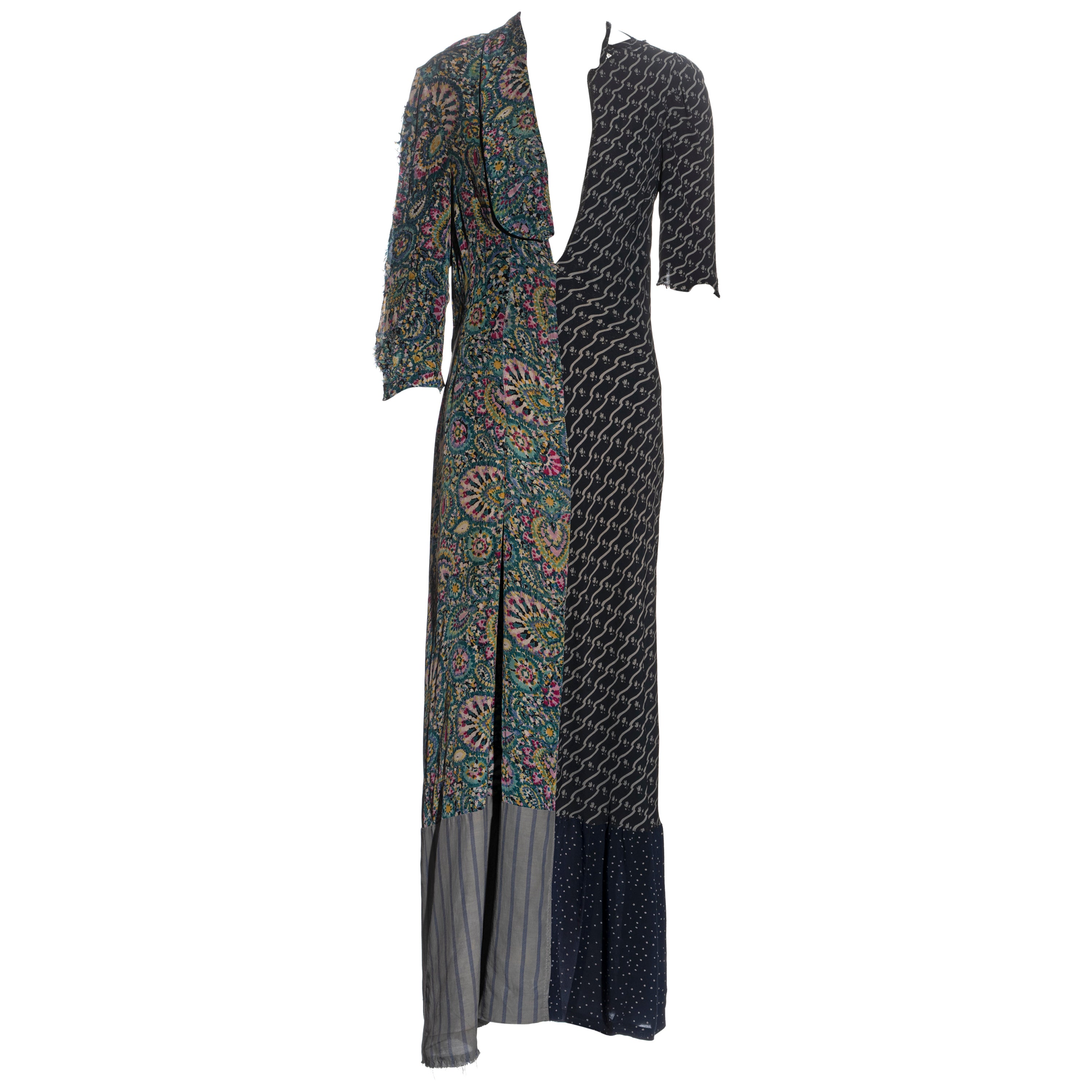 Robe artisanale de Martin Margiela fabriquée à partir de robes vintage récupérées, fw 1993