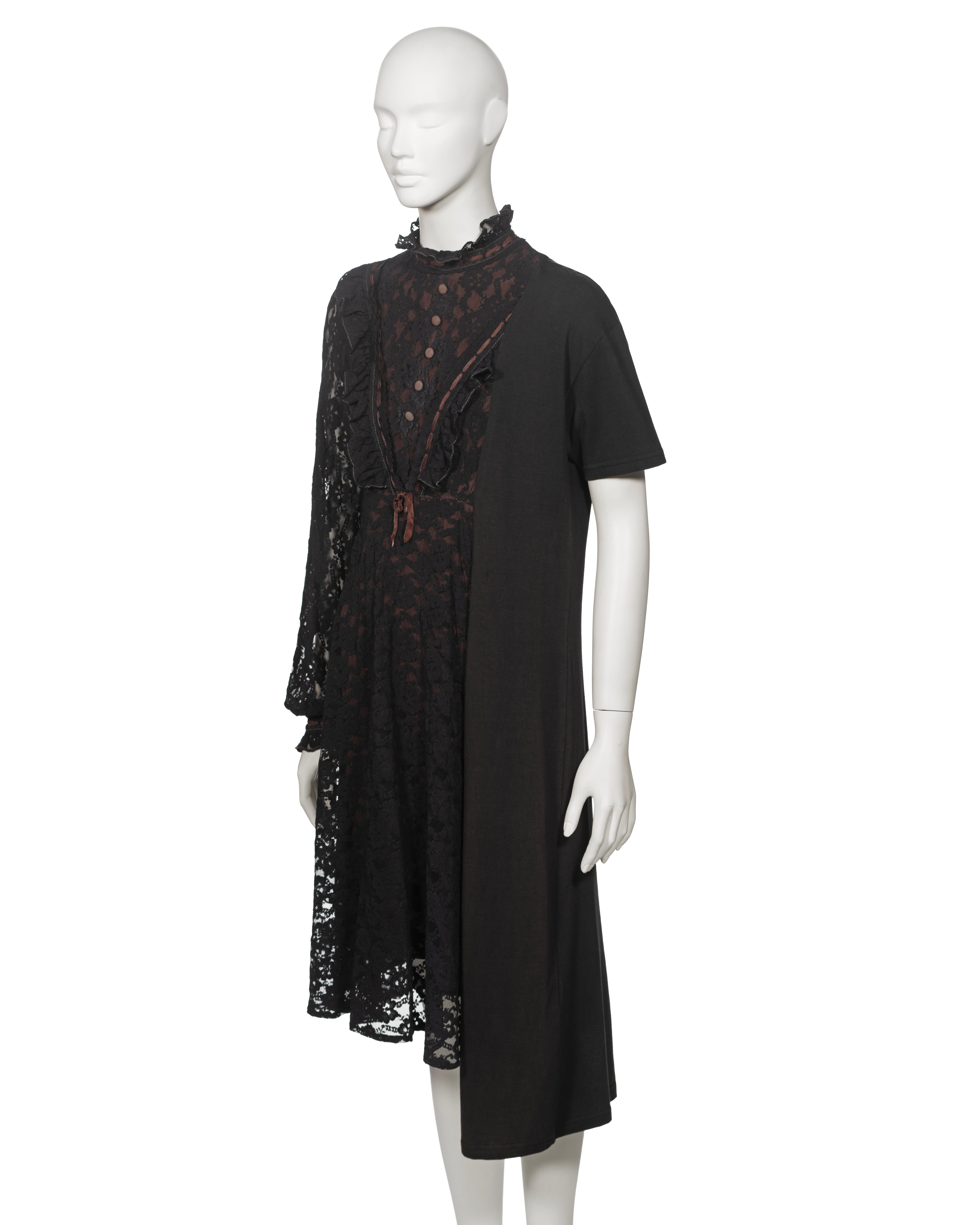 Martin Margiela Artisanal Dress Made From Two Vintage Dresses, fw 2003 For Sale 6