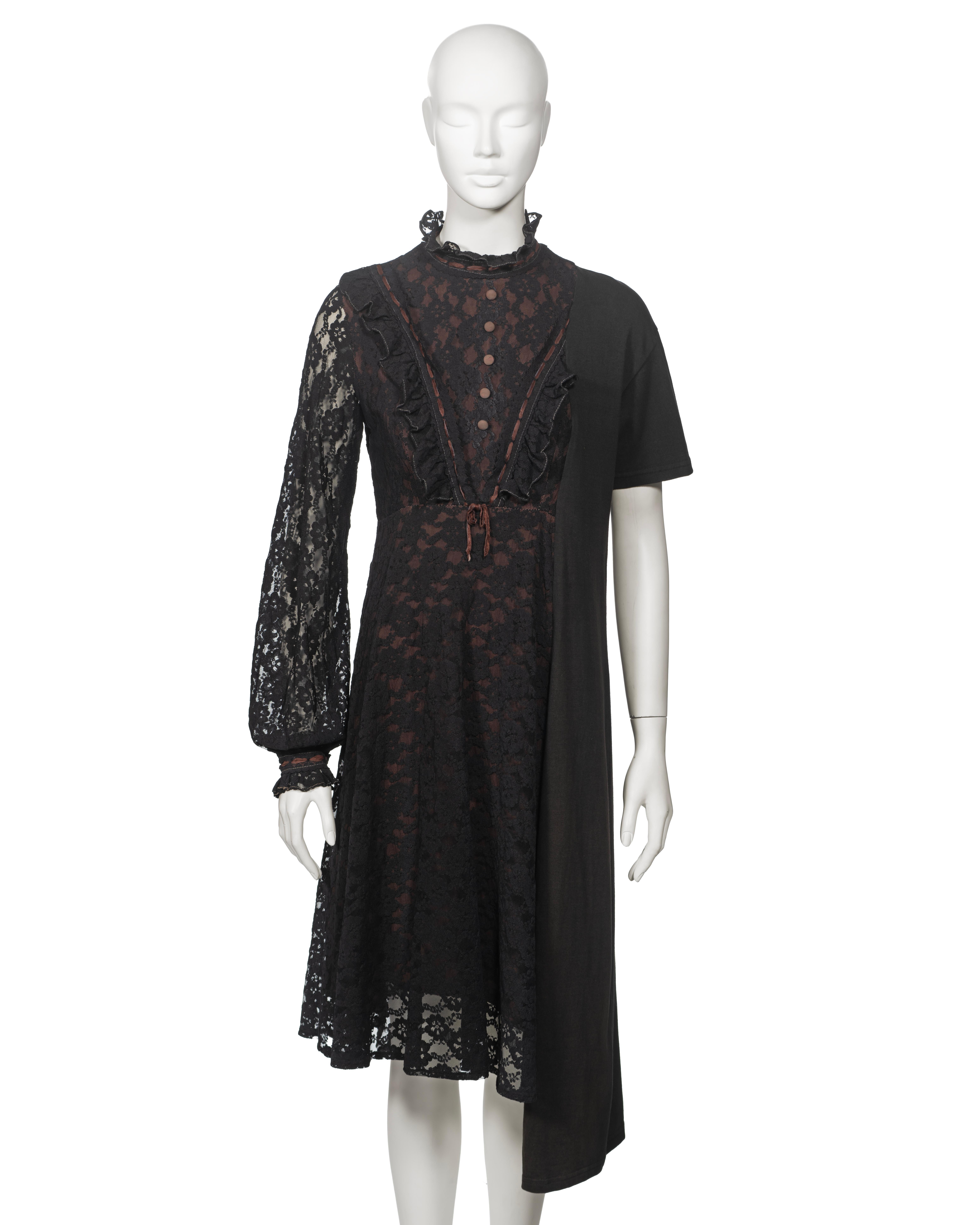 Martin Margiela Artisanal Dress Made From Two Vintage Dresses, fw 2003 In Good Condition For Sale In London, GB