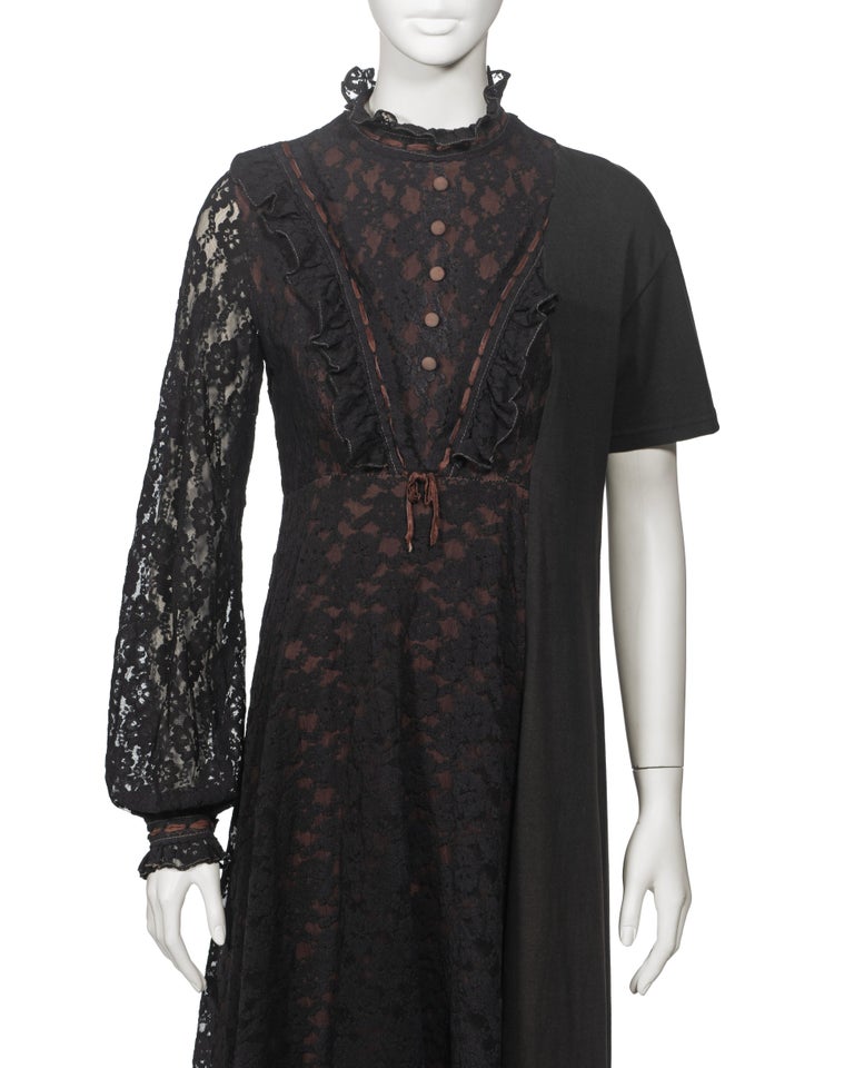 Martin Margiela Artisanal Dress Made From Two Vintage Dresses, fw 2003 For  Sale at 1stDibs