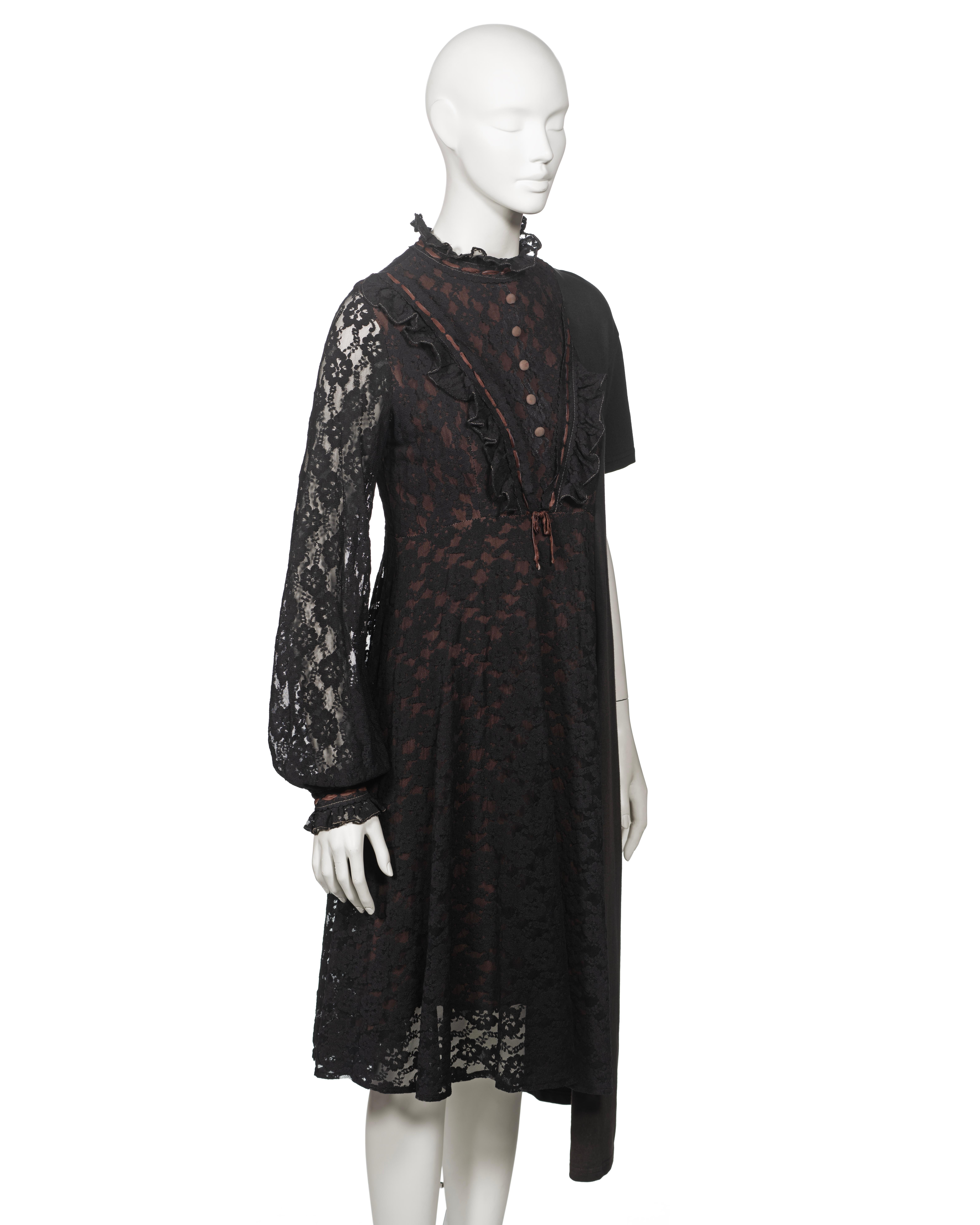 Martin Margiela Artisanal Dress Made From Two Vintage Dresses, fw 2003 For Sale 1