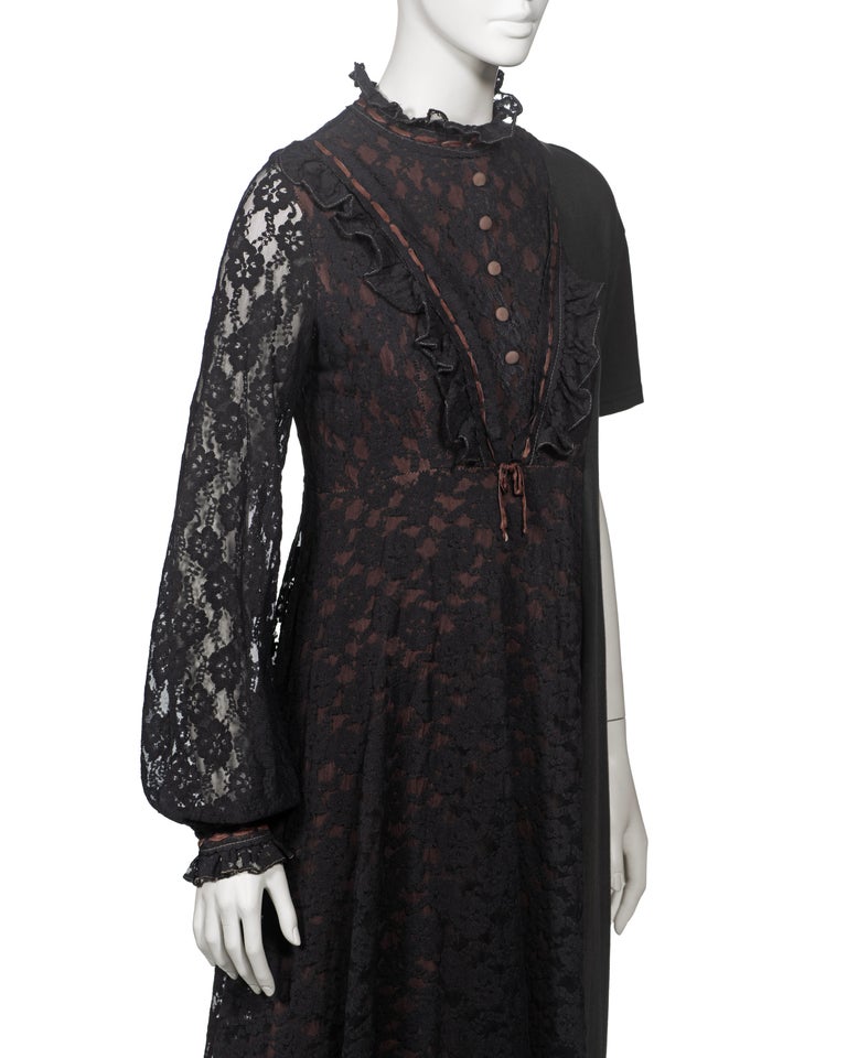 chinese dress ladies Maison Margiela // Embroidered Lace Midi Dress  VSP Consignment