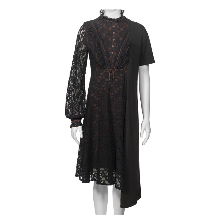 chinese dress ladies MM6 Maison Margiela-lace-detail maxi dress-S62DG0019MTN009 962 – Dope main image 1
