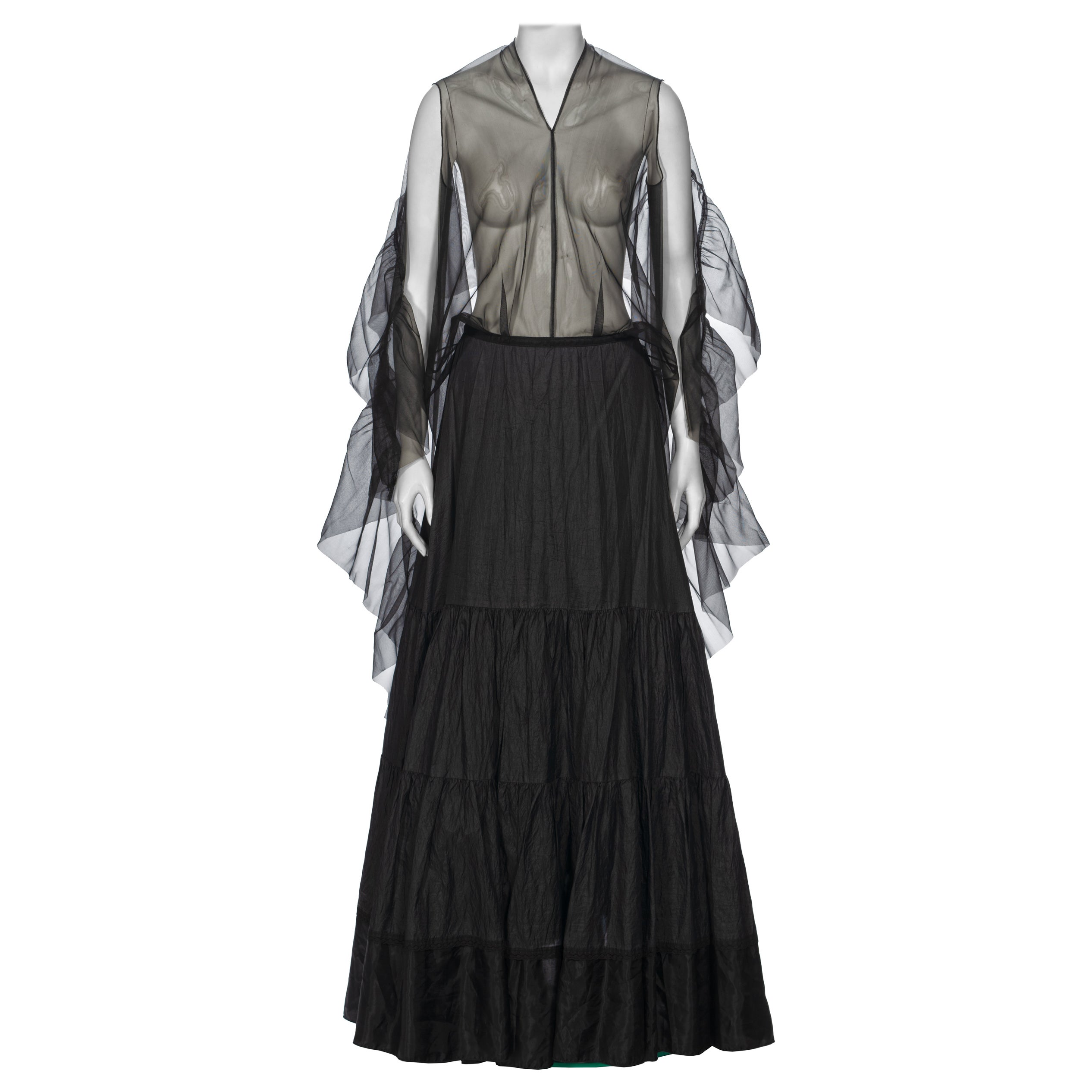 Martin Margiela Kunsthandwerkliches Abendkleid aus Vintage- Petticoats aus Petticoats, Frühjahr/Sommer 2003