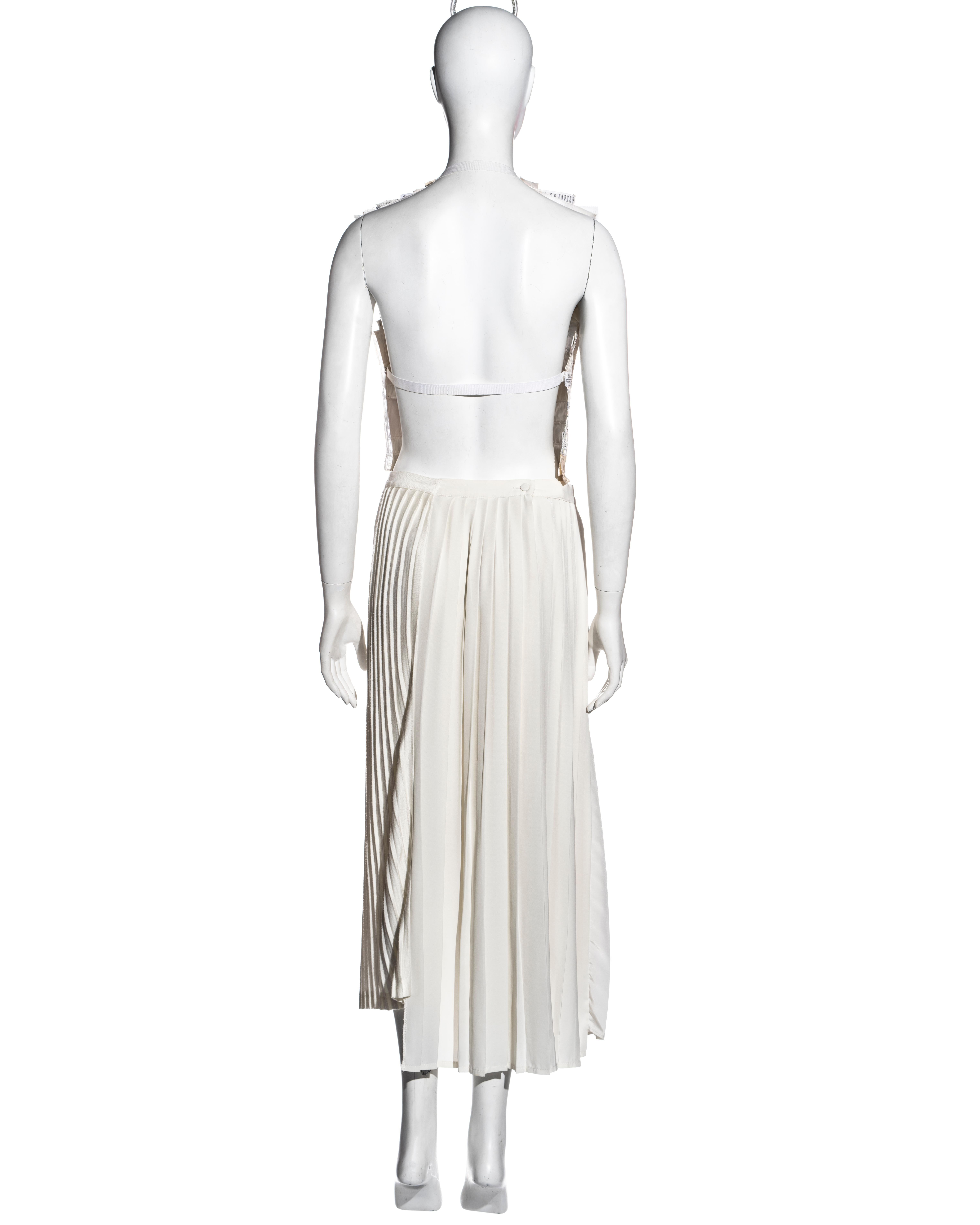 Martin Margiela artisanal shirt front and skirt runway ensemble, ss 2001 7