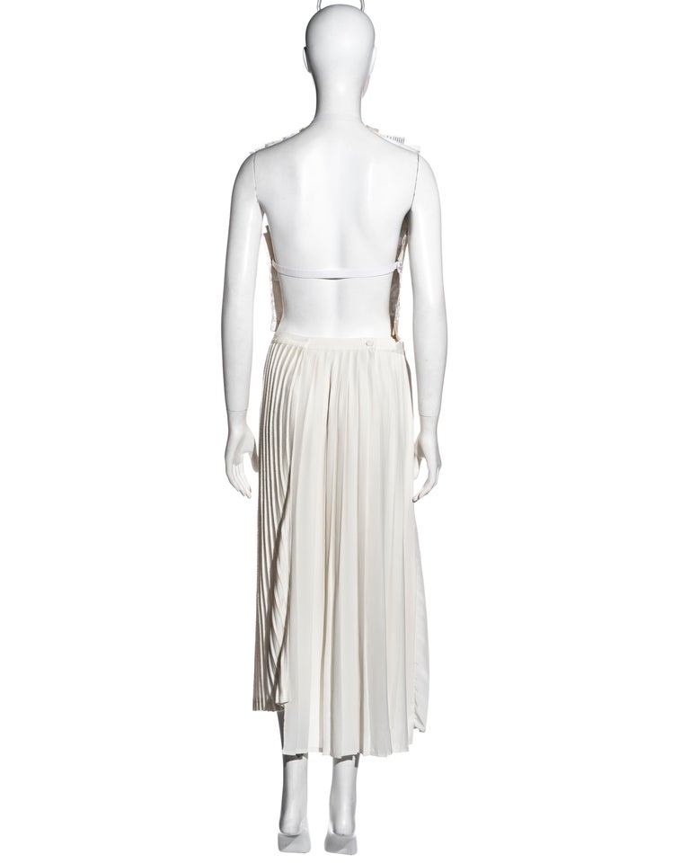 Martin Margiela artisanal shirt front and skirt runway ensemble, ss 2001 For Sale 7