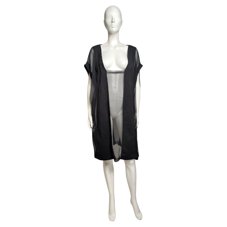 margiela sheer dress MM6 Maison Margiela Semi Sheer Maxi Dress | Black