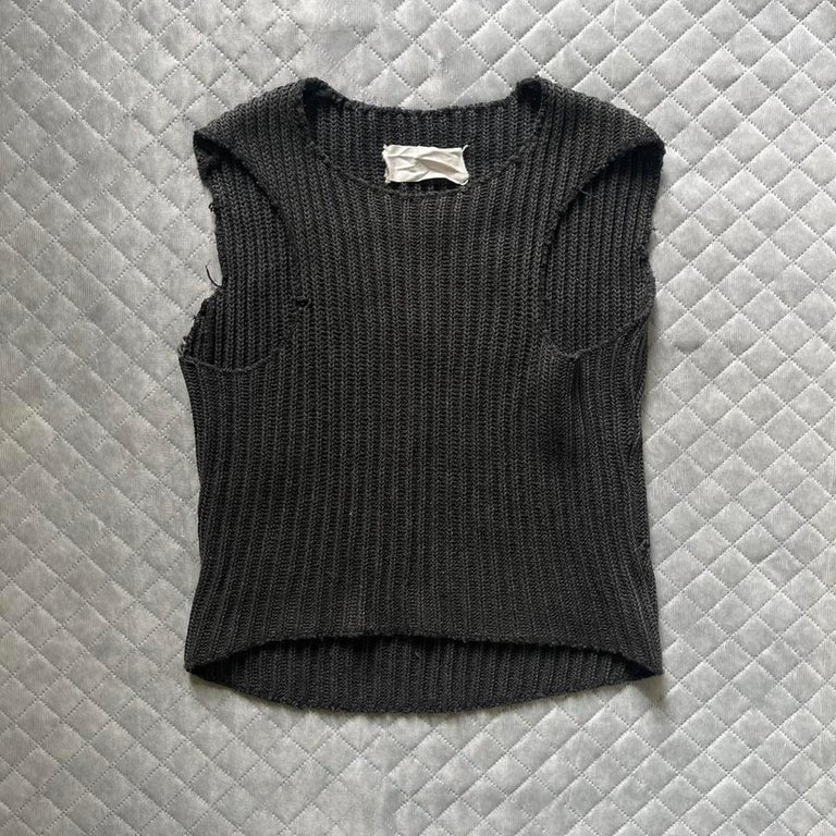 Martin Margiela AW1998 Flat Collection Knitted Vest For Sale at