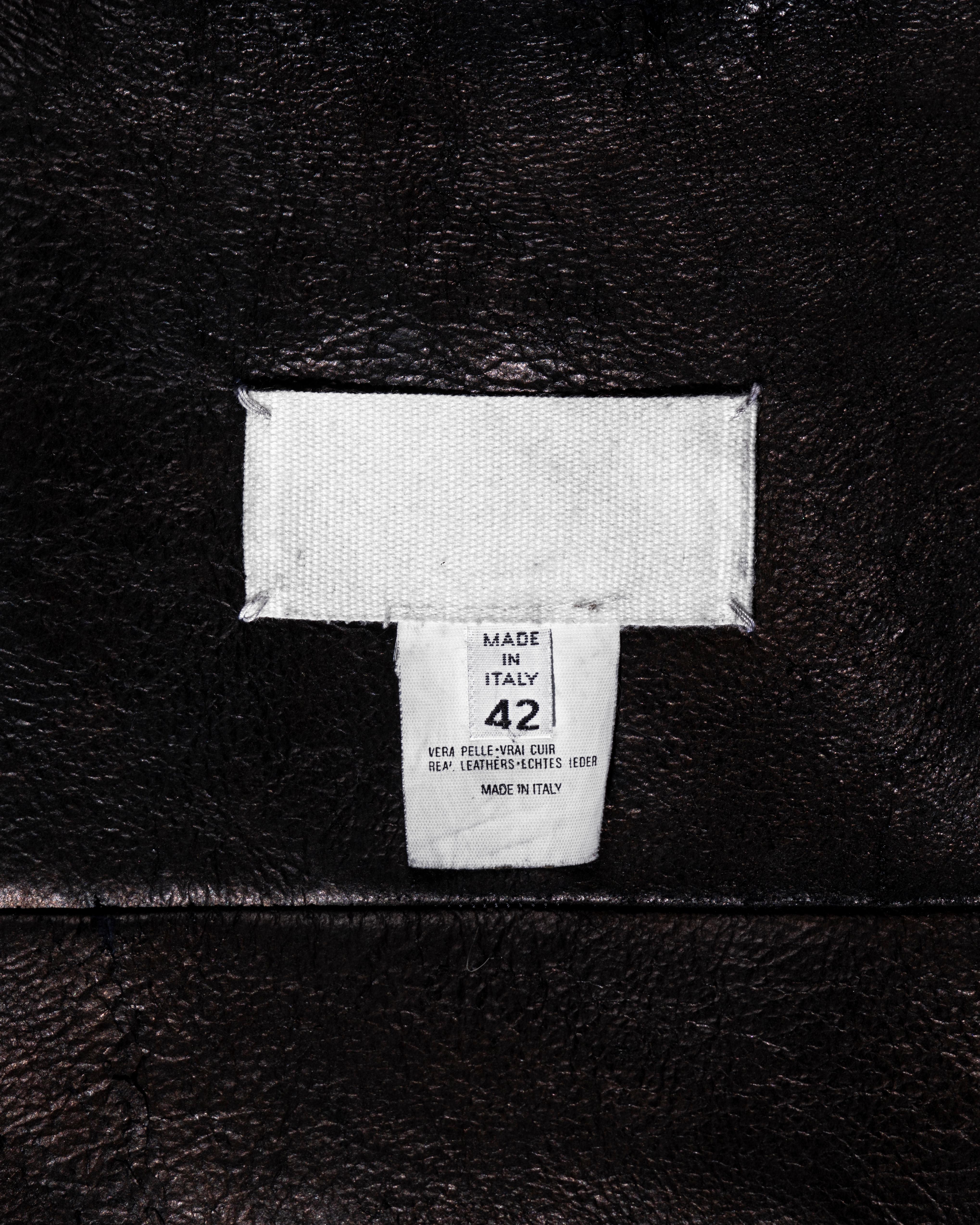 Martin Margiela black goatskin reversible 'flat collection' coat, fw 1998 For Sale 4