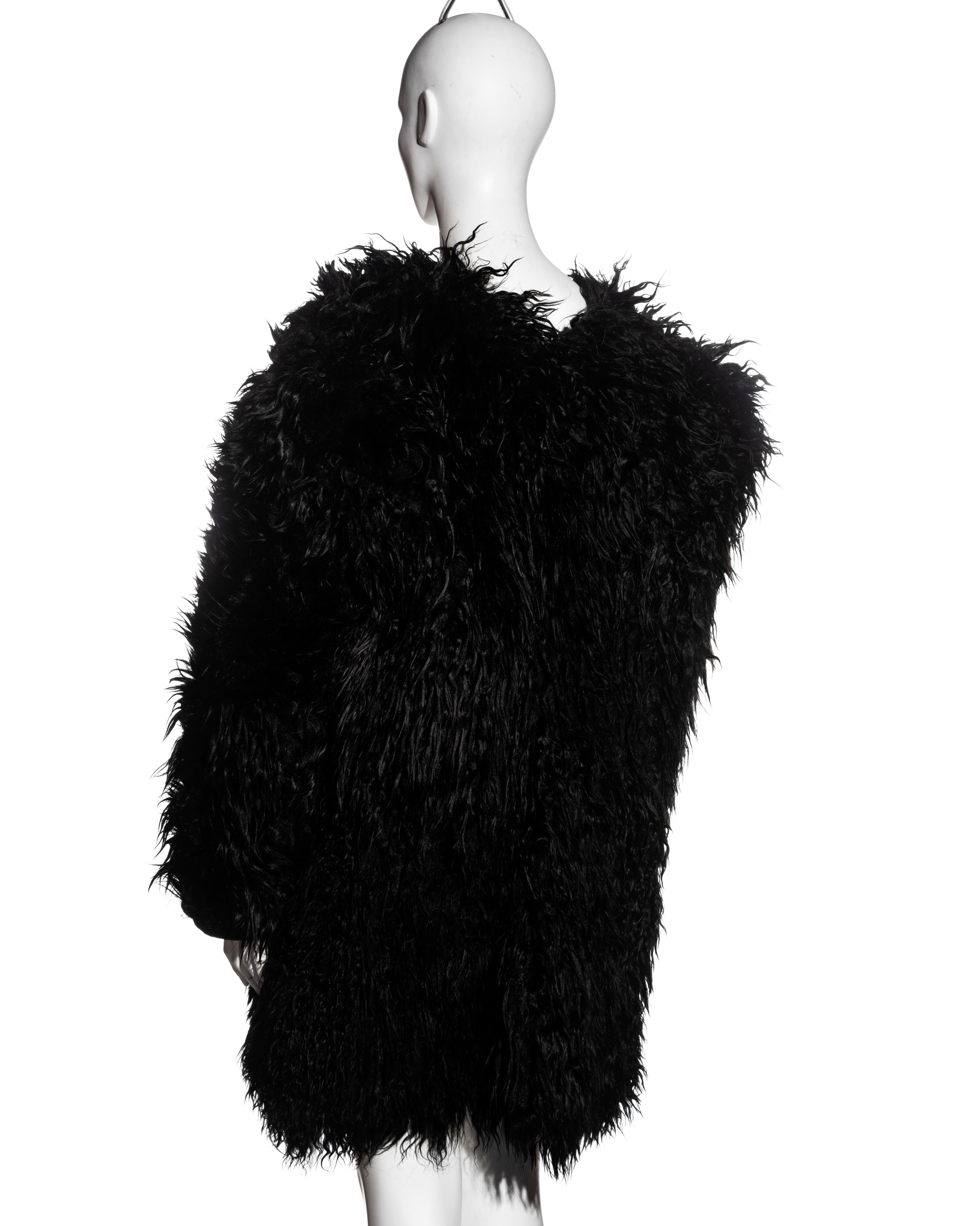 Martin Margiela black goatskin reversible 'flat collection' coat, fw 1998 For Sale 2