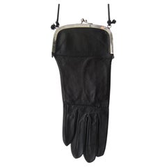 Martin Margiela Black Leather Glove Purse Bag SS 1999