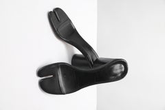 Martin Margiela black leather 'Les Topless' Tabi sandals, SS 1996