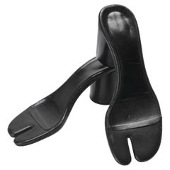 Martin Margiela black leather 'Les Topless' Tabi sandals, SS 1996