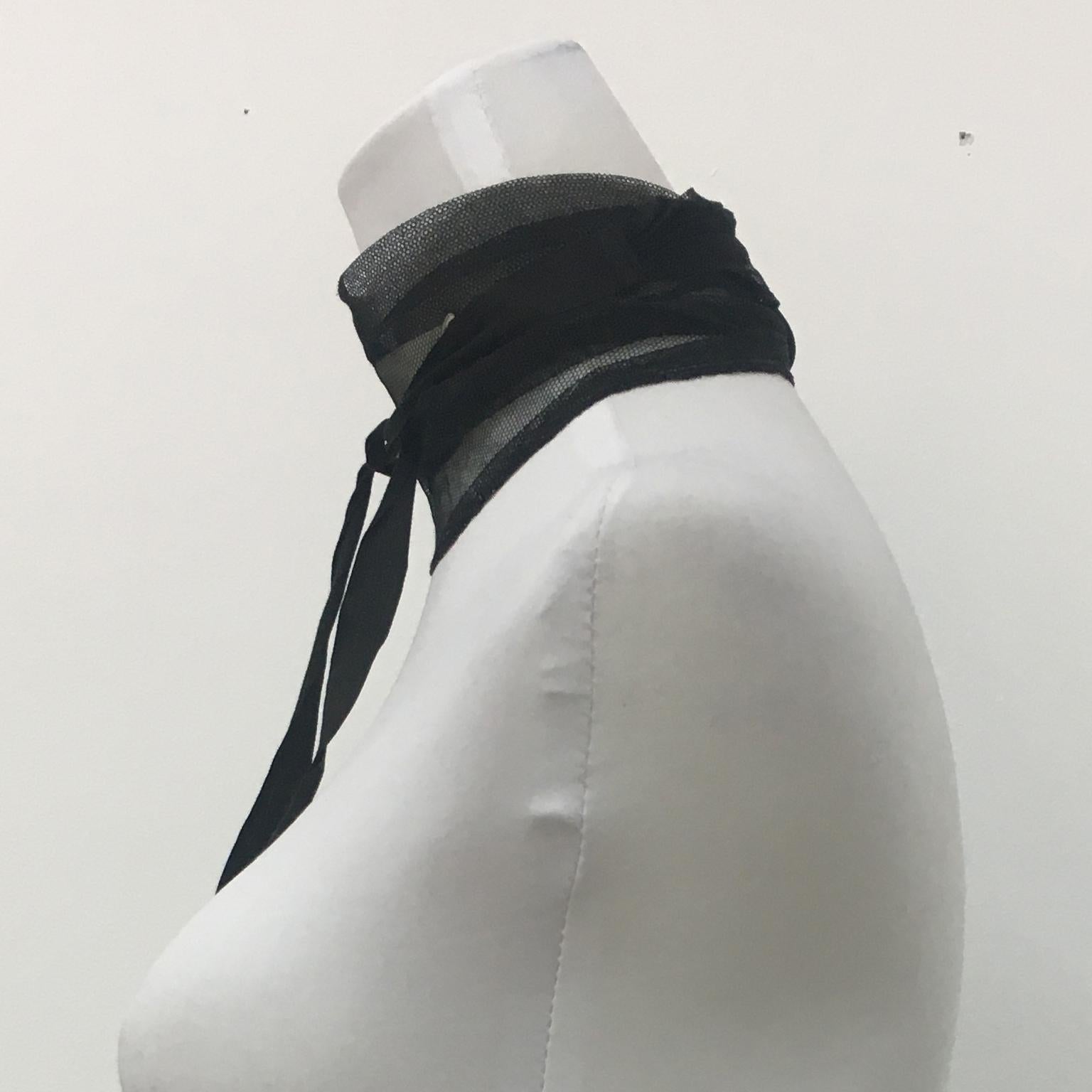 Martin Margiela Black Mesh "Jabot" SS 1994 at 1stDibs margiela jabot