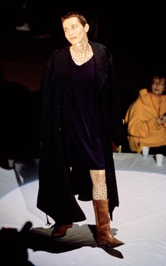 Martin Margiela black oversized size 74 trench coat, ss 2000