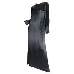 Martin Margiela Black Silk Long Gown, 1990s