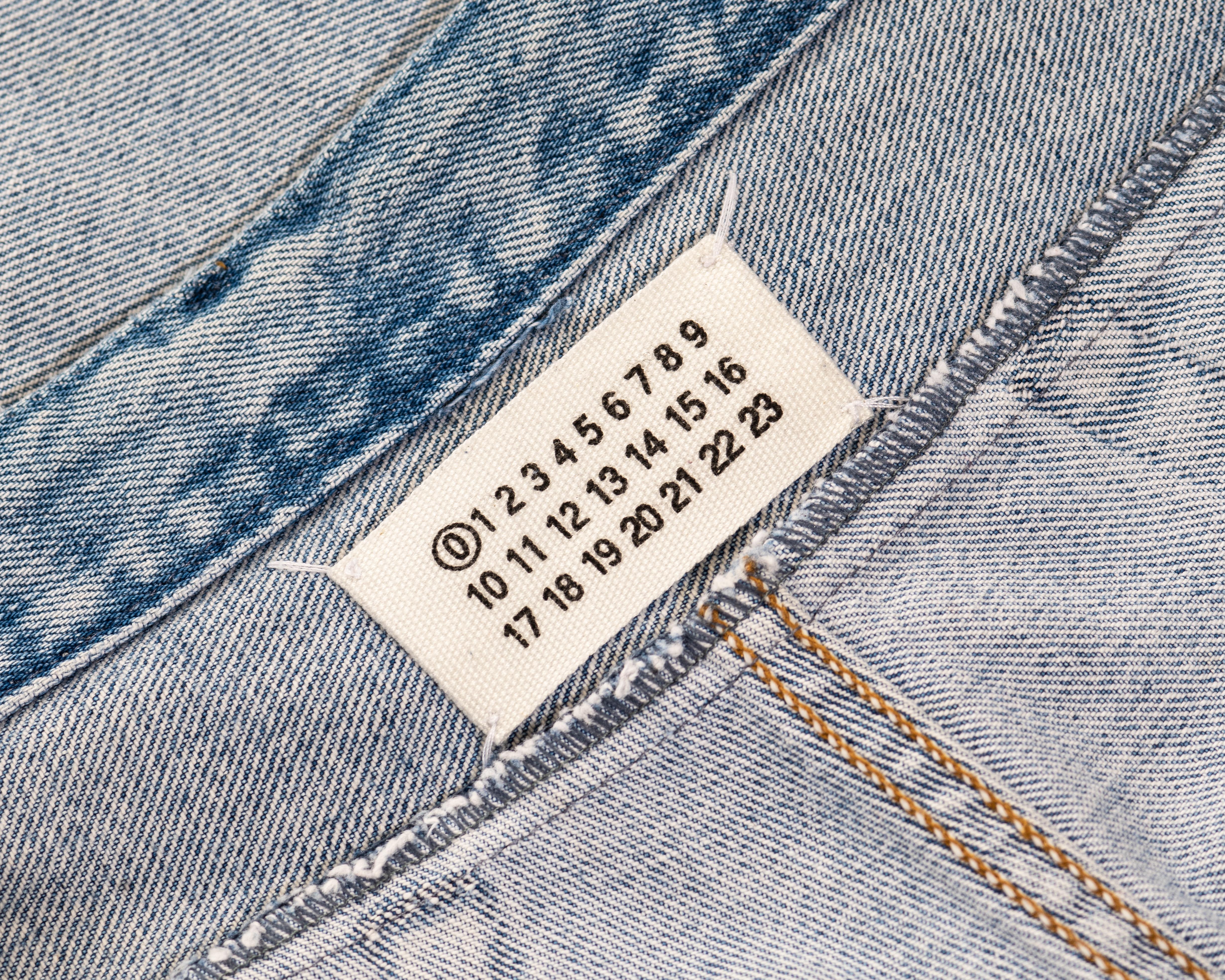 Martin Margiela Blaue:: handgefertigte:: weit abgeschnittene Shorts aus Denim:: fw 2001 2
