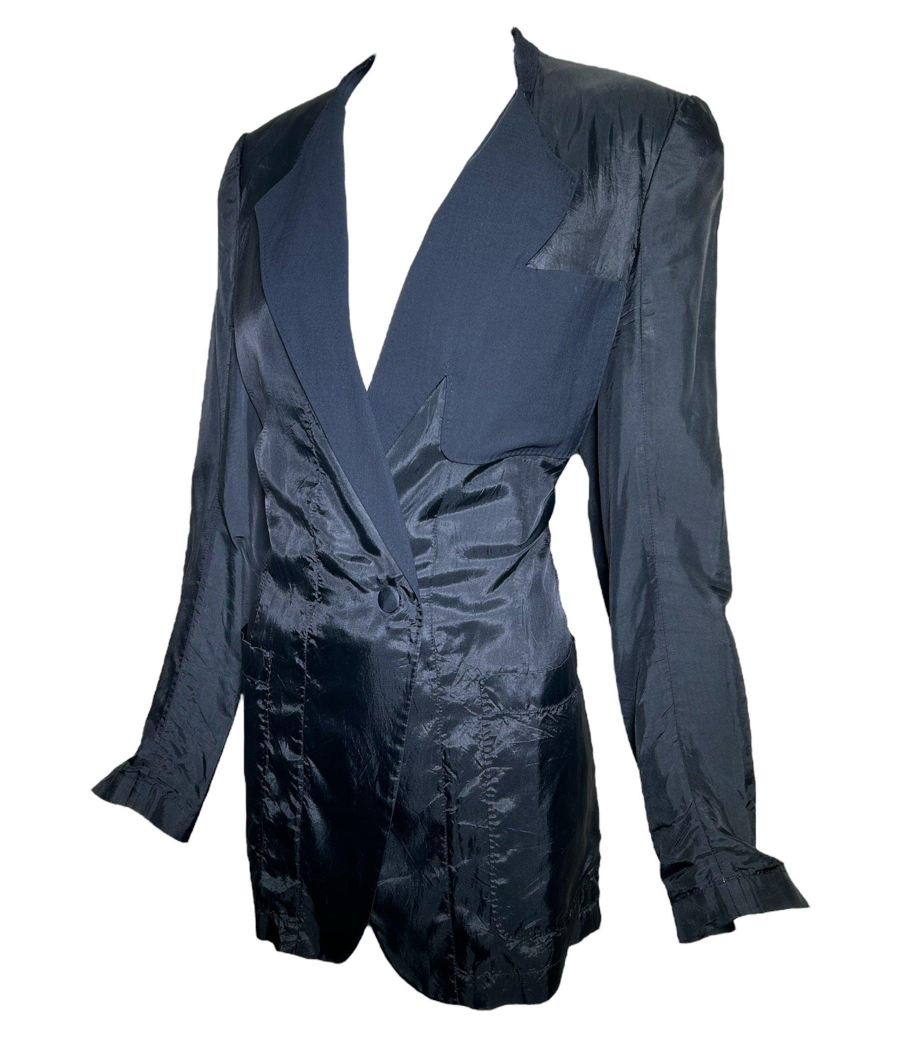 Martine 90s blazer nero decostruito 