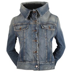 MARTIN MARGIELA denim jacket with raised collar