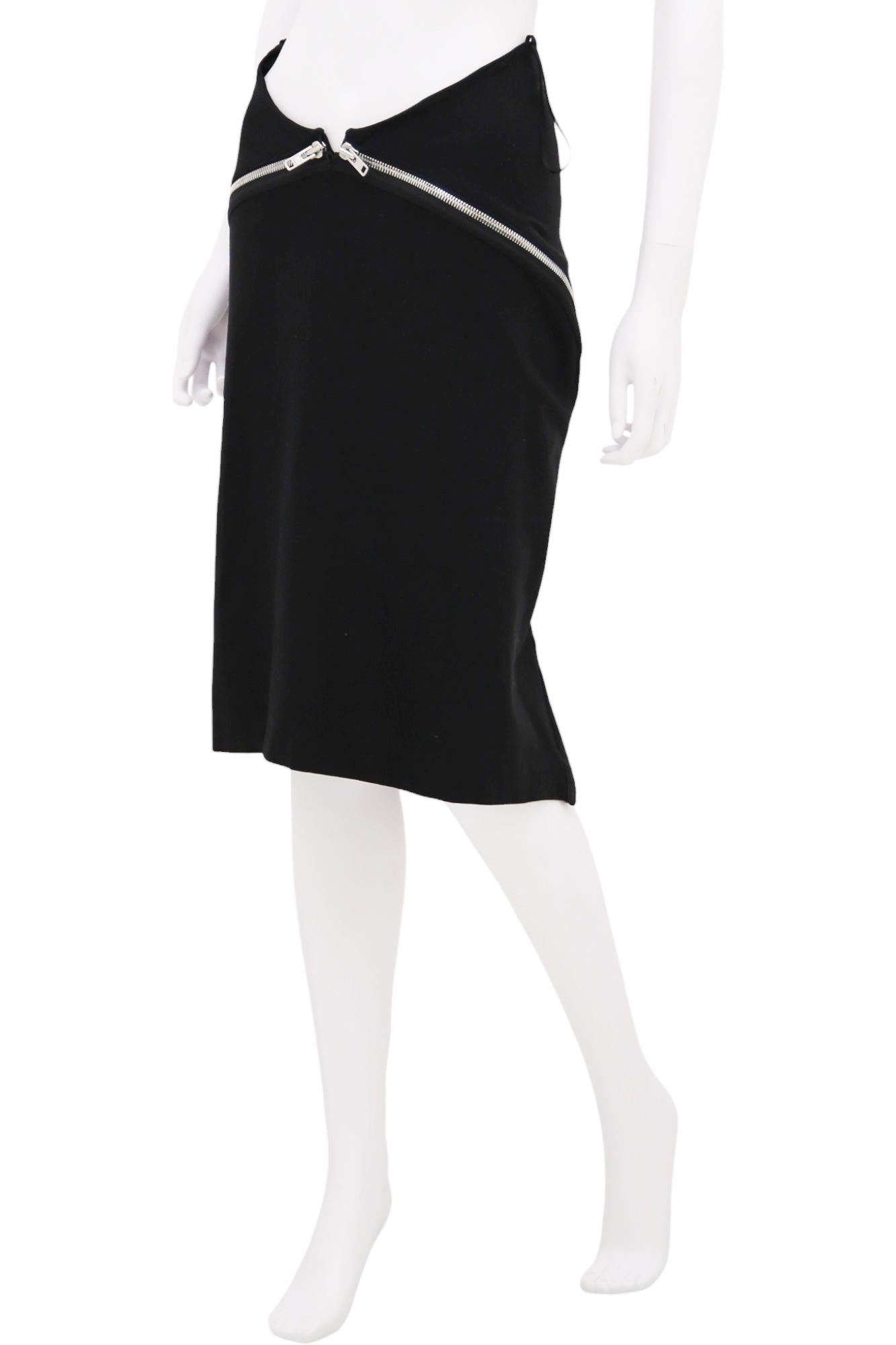 Gray Martin Margiela F/W 2008 Jupe en soie zippée incurvée en vente