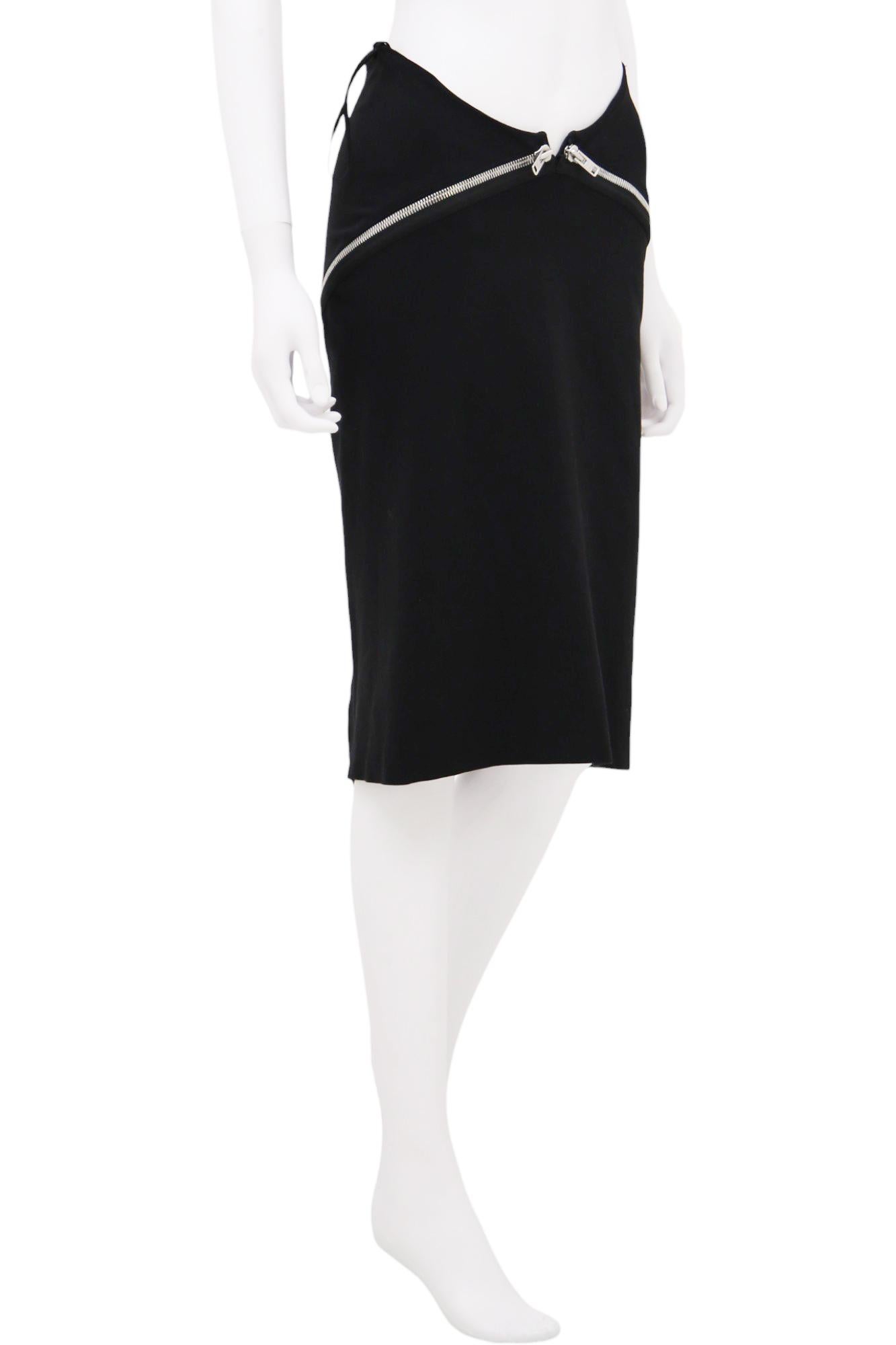 Martin Margiela F/W 2008 Jupe en soie zippée incurvée Pour femmes en vente