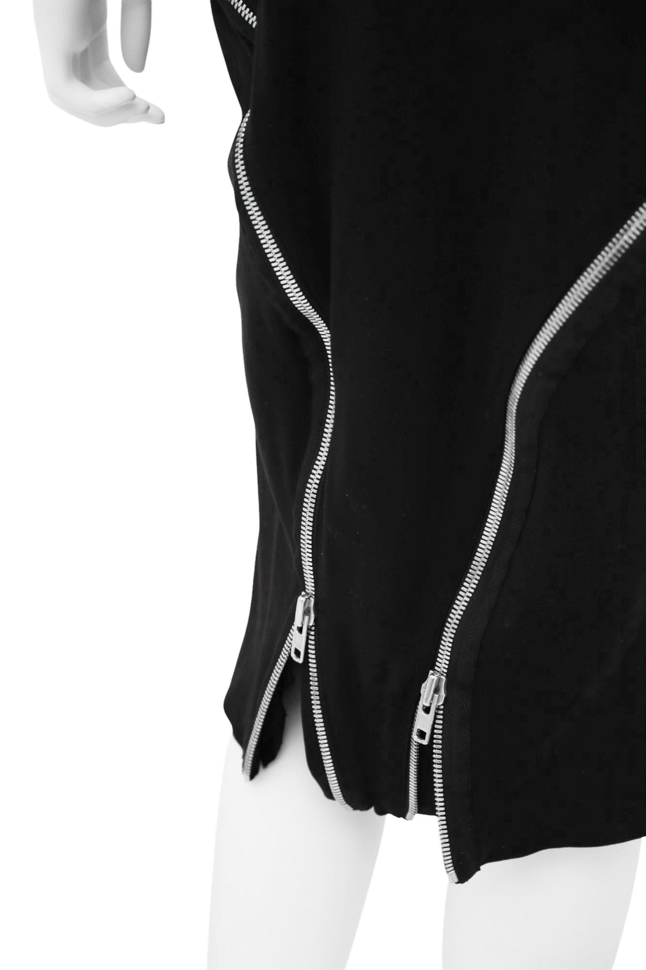 Martin Margiela F/W 2008 Jupe en soie zippée incurvée en vente 3