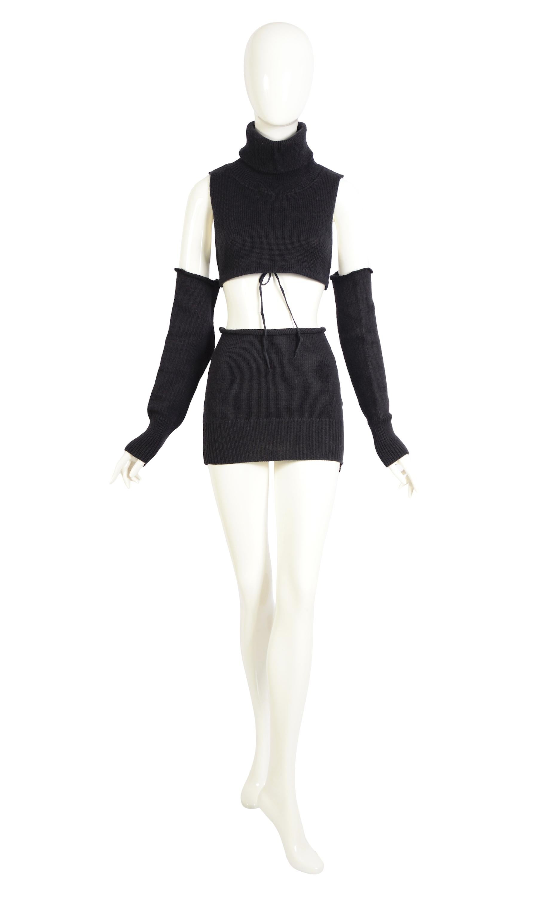 Maison Martine Margiela important Three Pieces Sweater Set Fall Winter 1990 -91 1