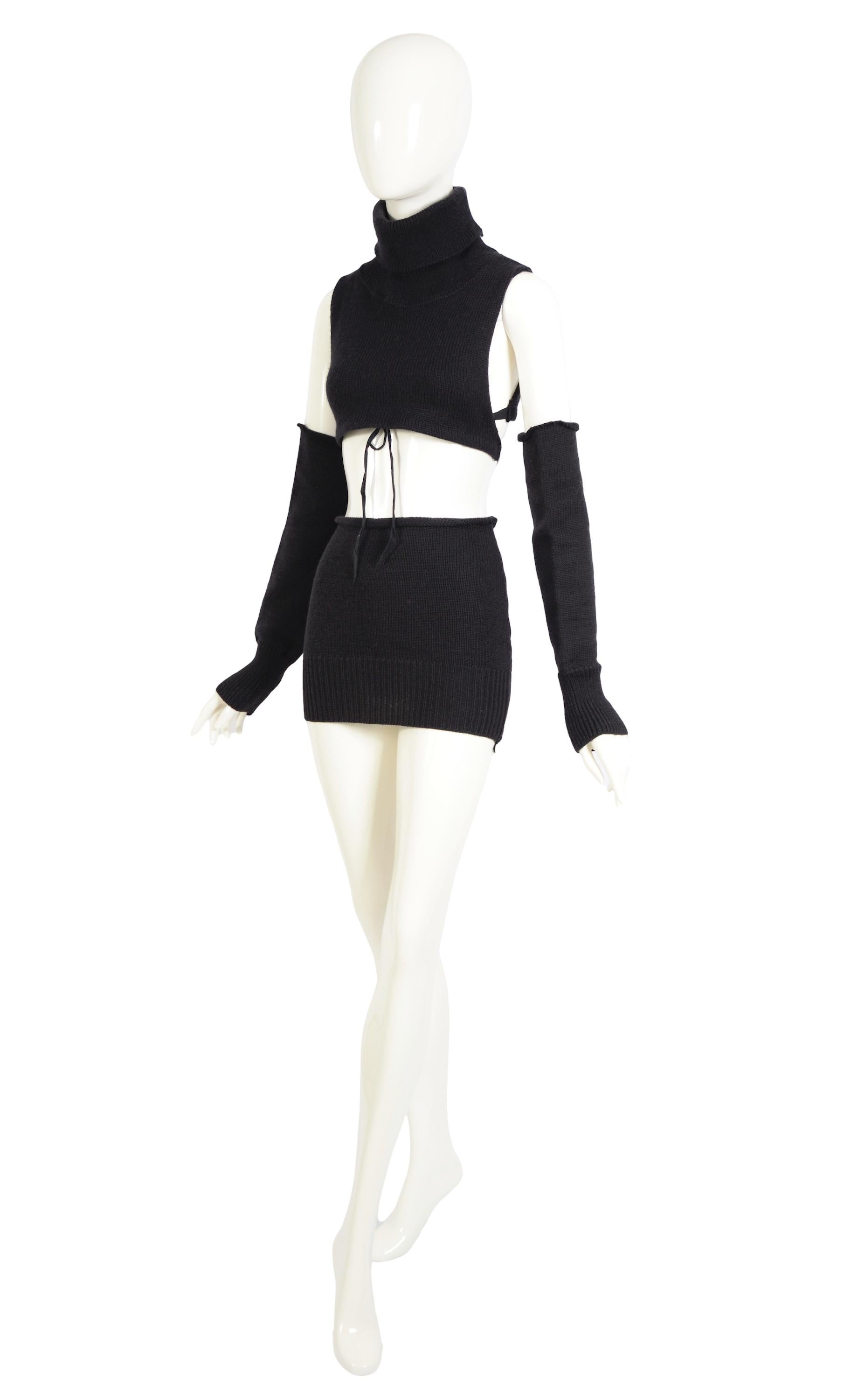 Maison Martine Margiela important Three Pieces Sweater Set Fall Winter 1990 -91 2