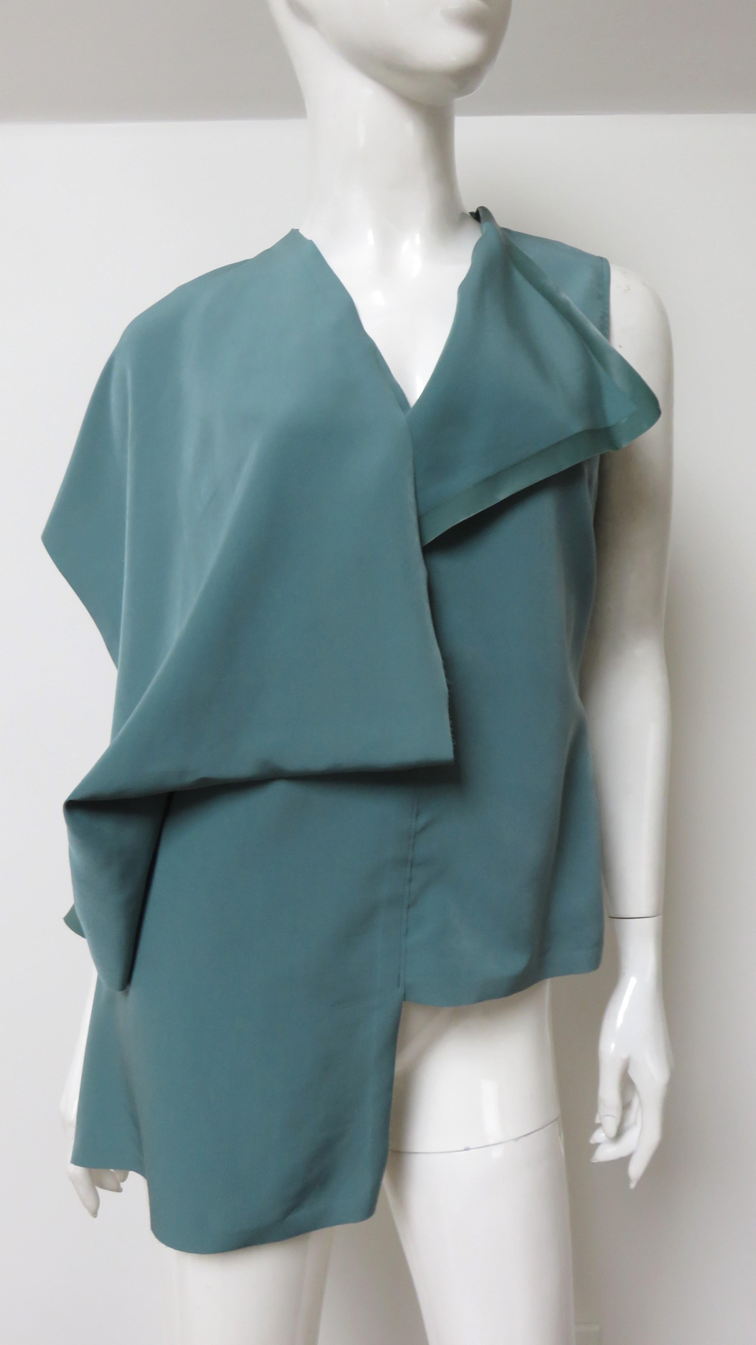 Gray Martin Margiela Geometric Draped Top For Sale