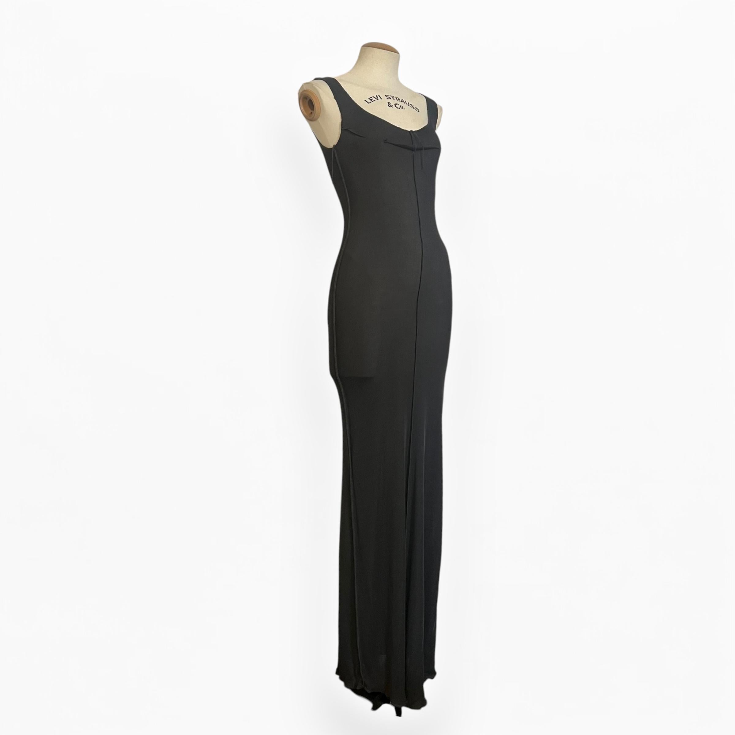 Graues Overlocked-Kleid mit umgedrehtem Oberteil von Martin Margiela, Frühjahr/Sommer 1991 im Angebot 5