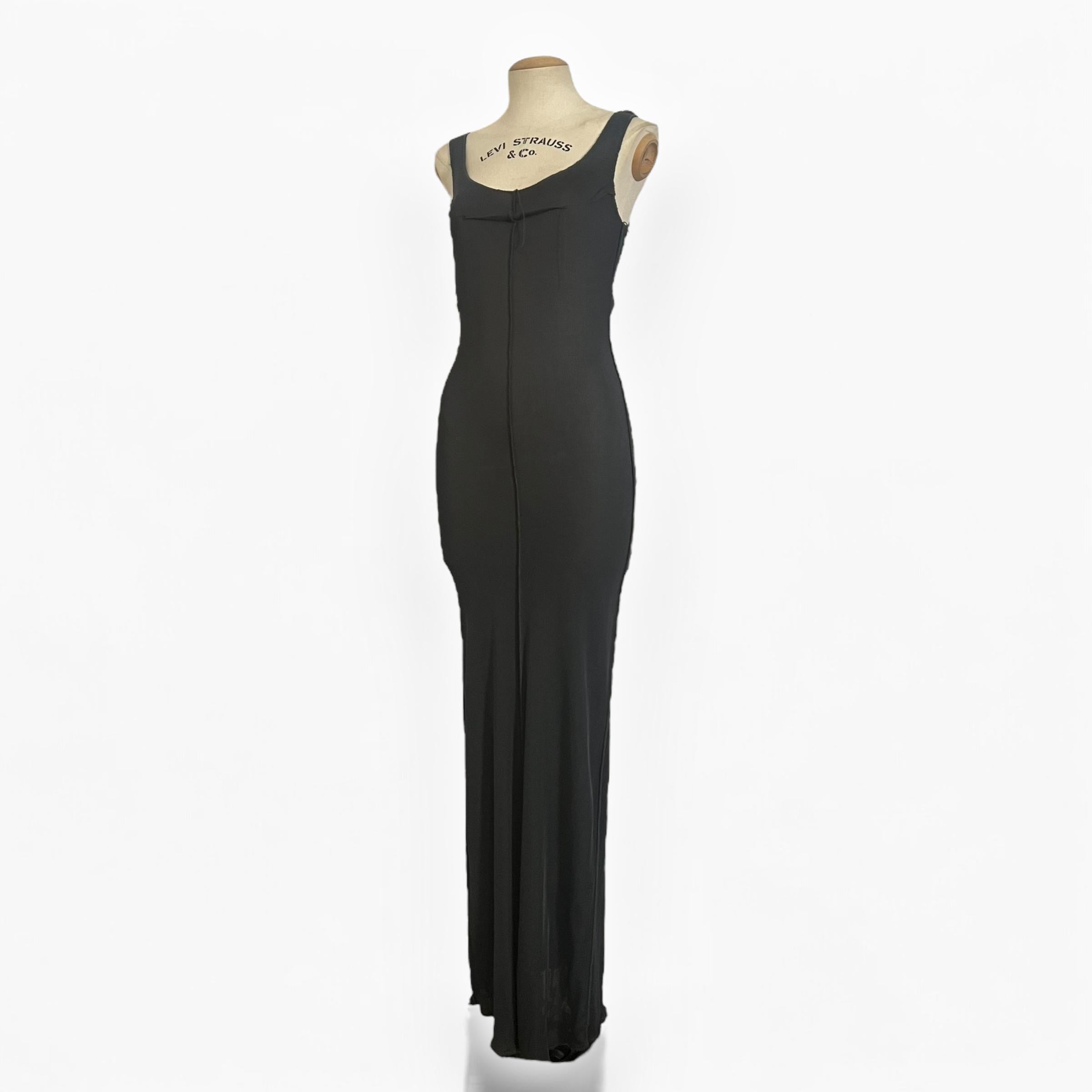 Graues Overlocked-Kleid mit umgedrehtem Oberteil von Martin Margiela, Frühjahr/Sommer 1991 im Angebot 3