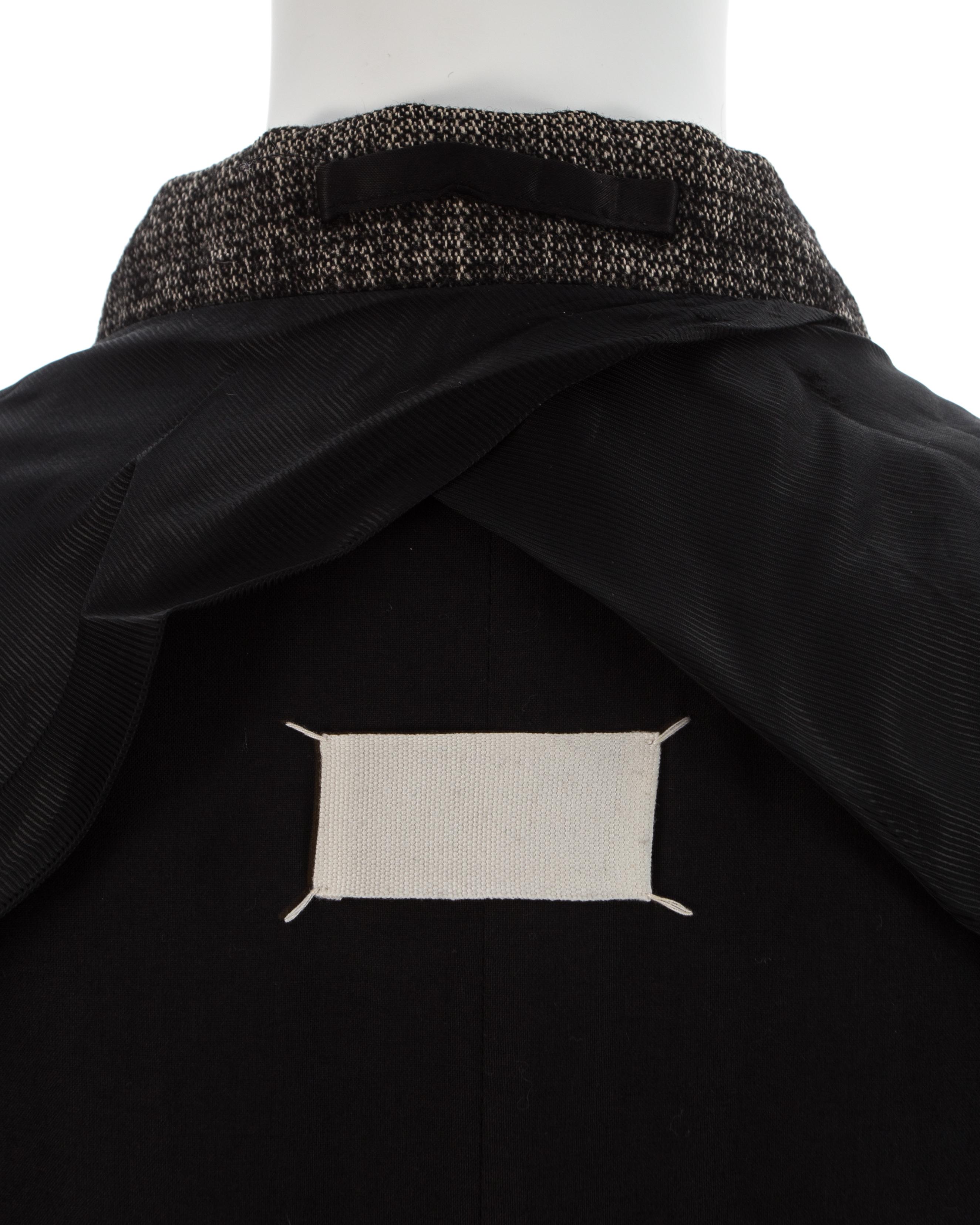 Martin Margiela grey wool and linen XXL size 78 double inside coat, fw 2000 6