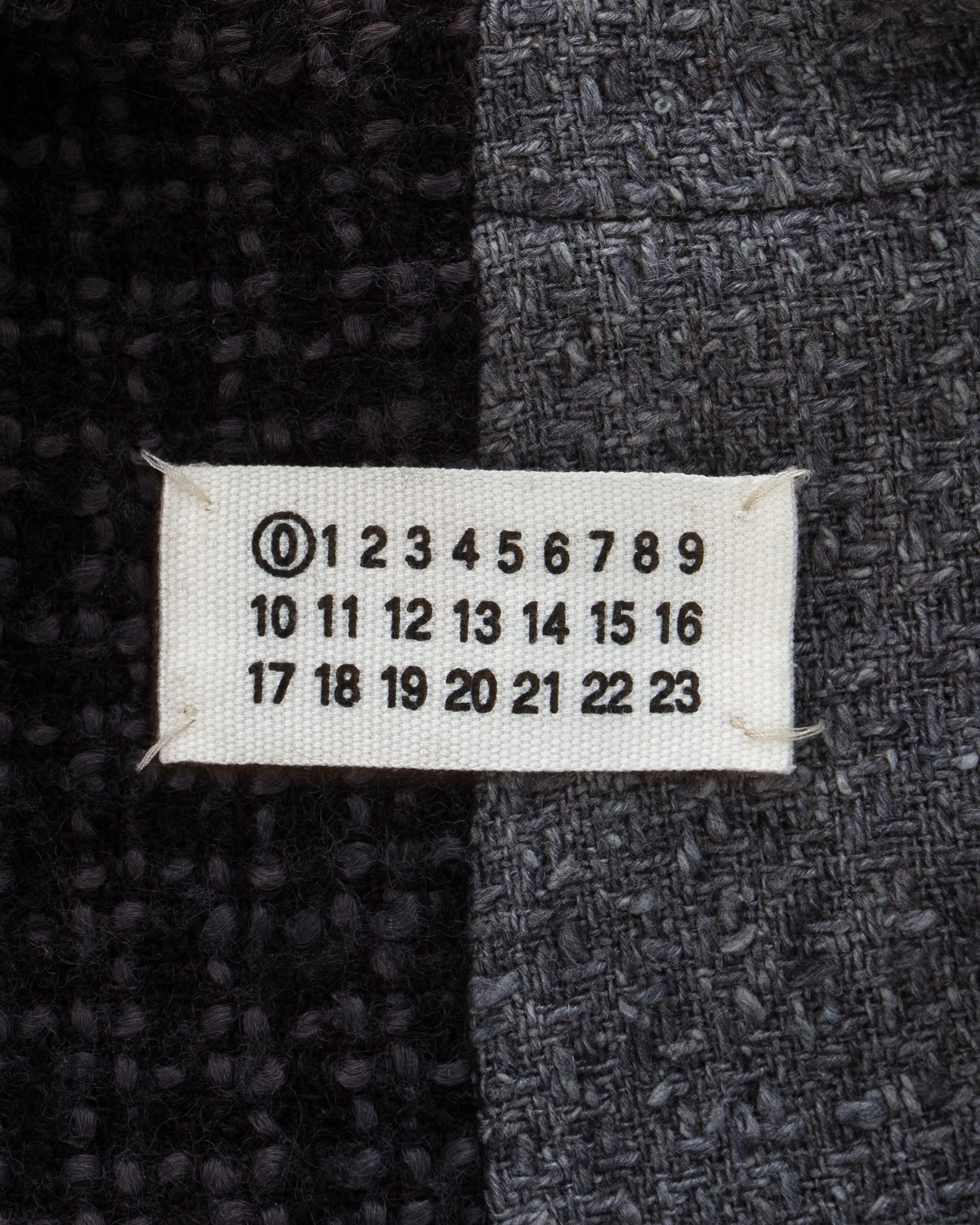 Martin Margiela grey wool tweed reconstructed vintage jacket, fw 2004 For Sale 1