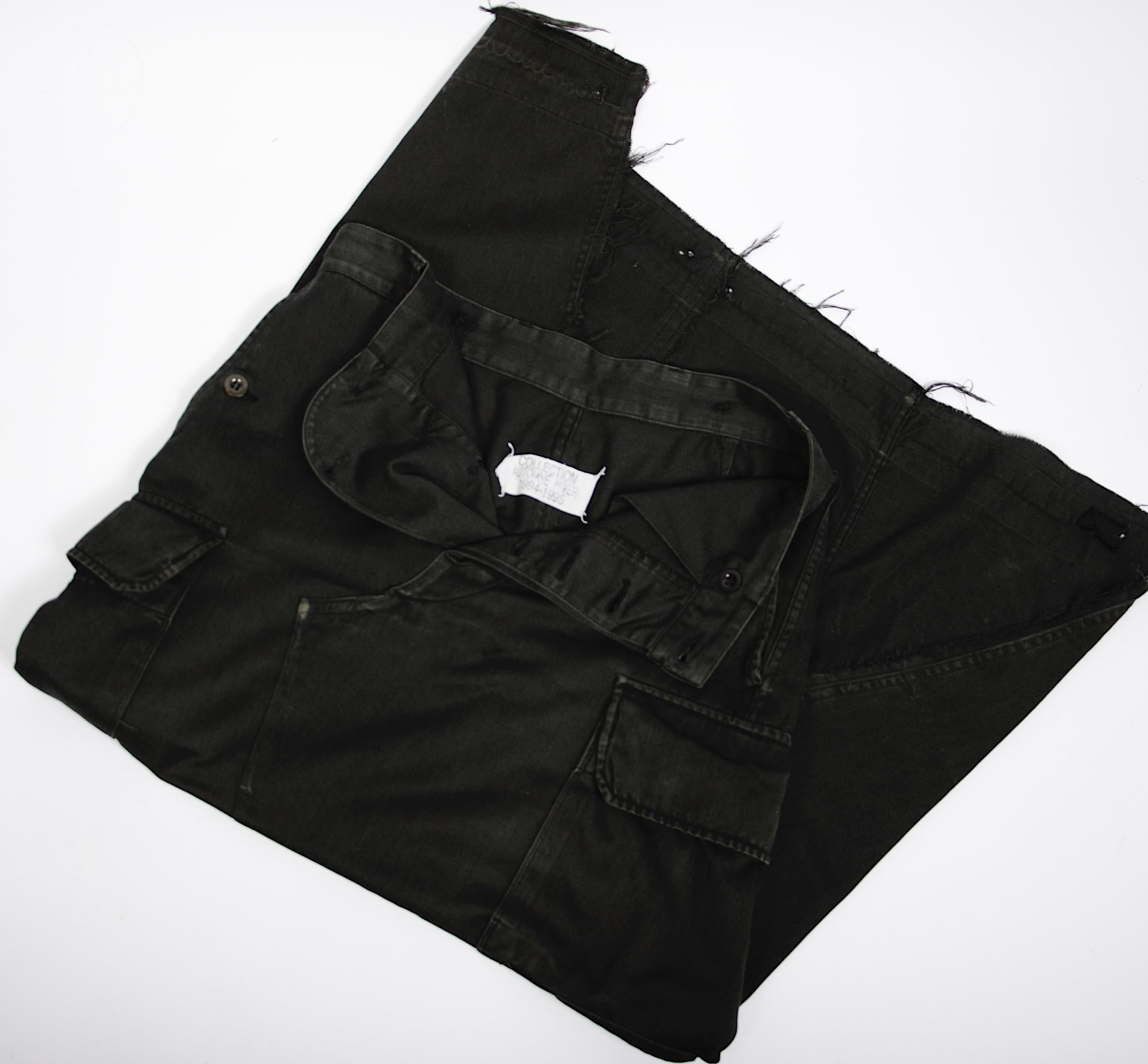 Martine FW 1994 Iconic Vintage Artisanal Military Surplus Cargo Skirt in vendita 8