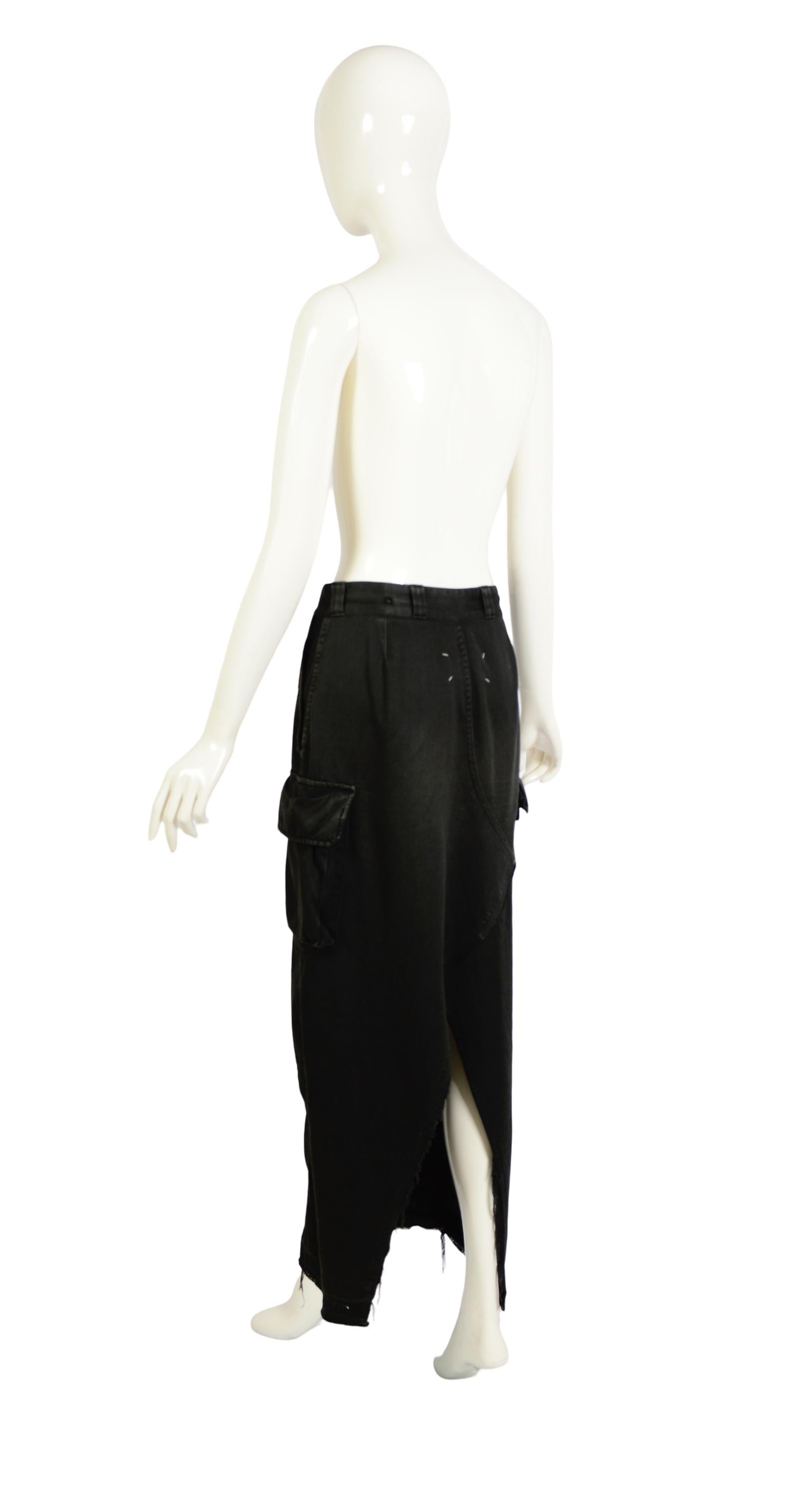 Martine FW 1994 Iconic Vintage Artisanal Military Surplus Cargo Skirt in vendita 1