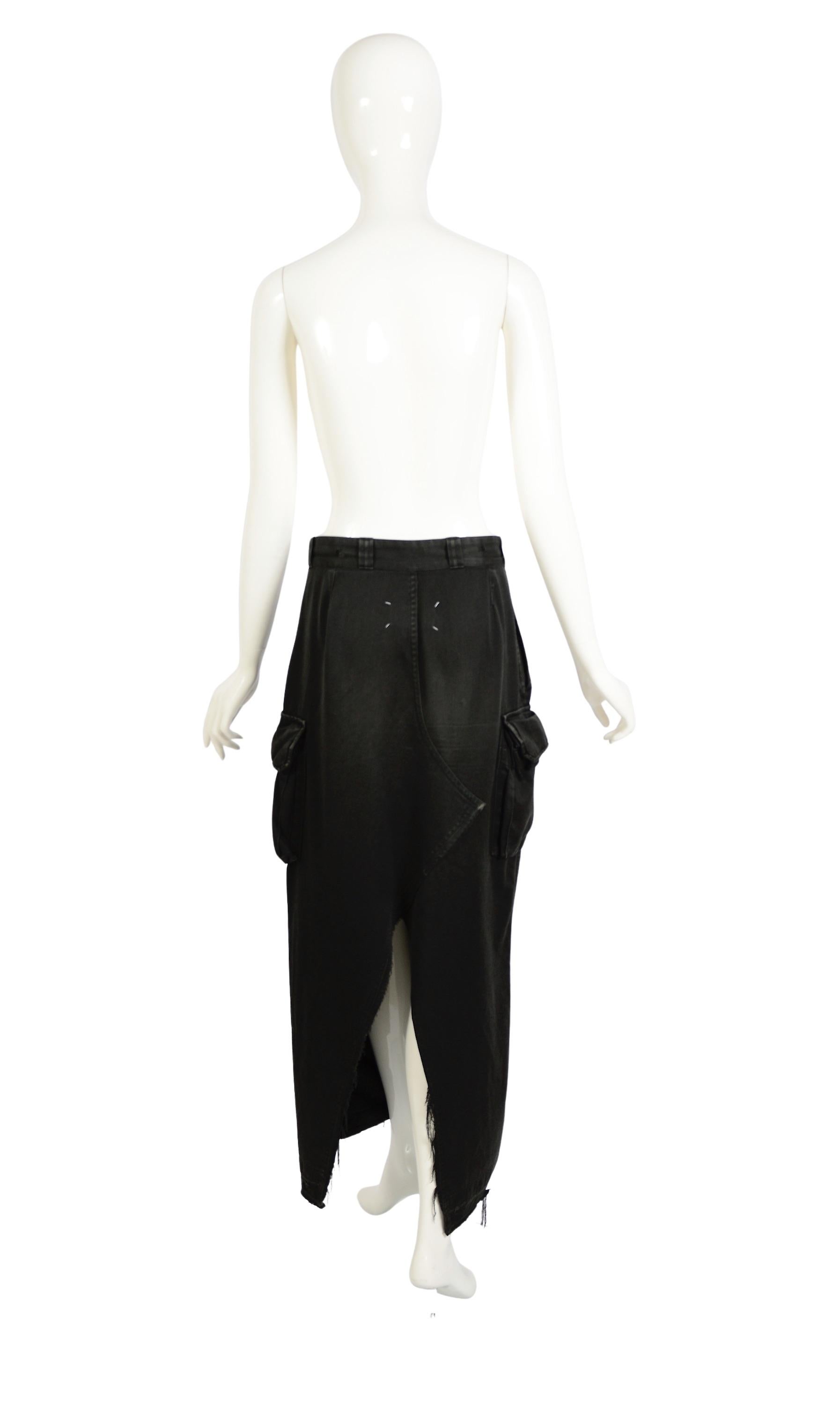 Martine FW 1994 Iconic Vintage Artisanal Military Surplus Cargo Skirt in vendita 2
