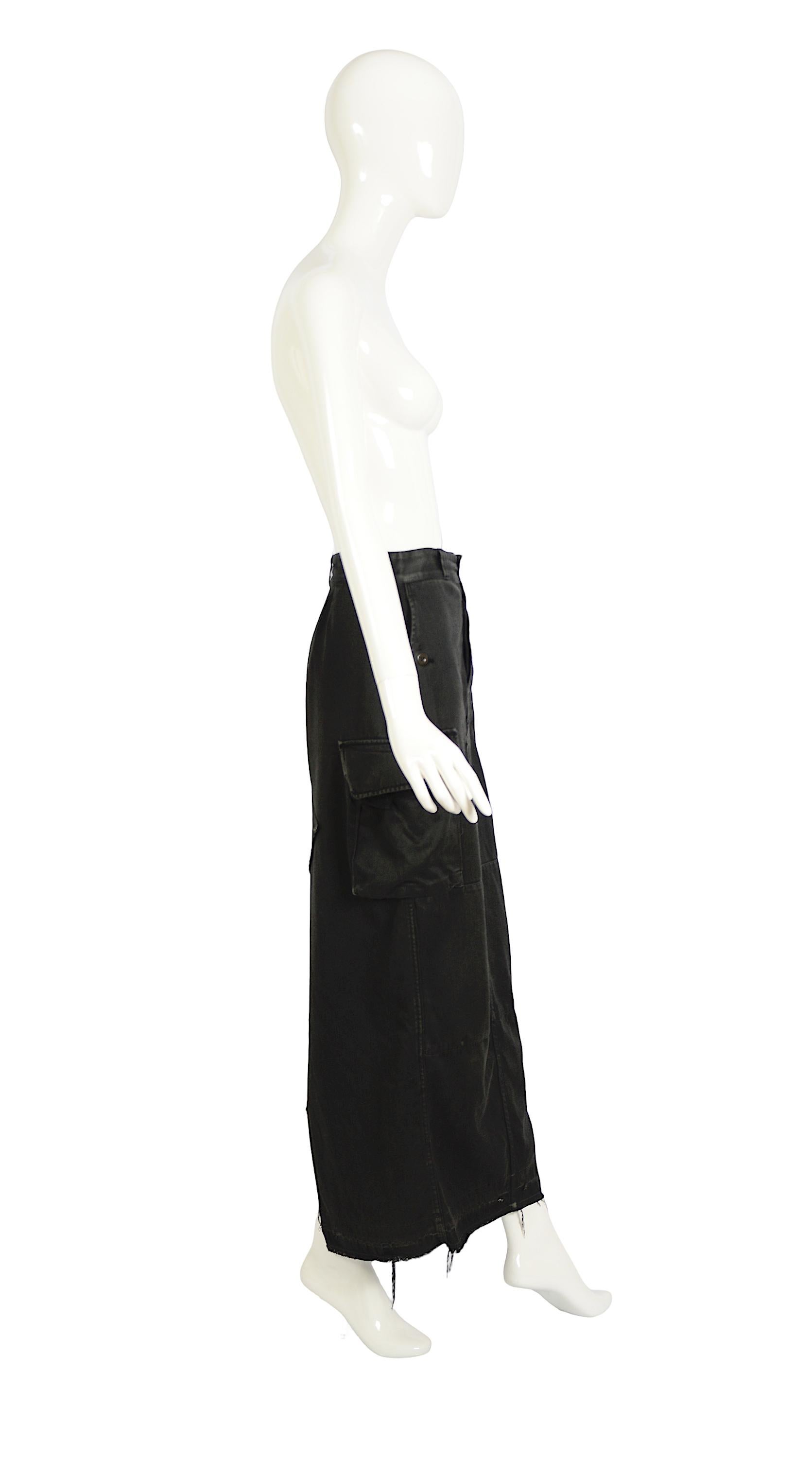Martine FW 1994 Iconic Vintage Artisanal Military Surplus Cargo Skirt in vendita 4