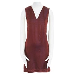 MARTIN MARGIELA iridescent purple brown acetate shift dress IT36 XS MARTIN MARGIELA iridescent purple brown acetate shift dress IT36 XS